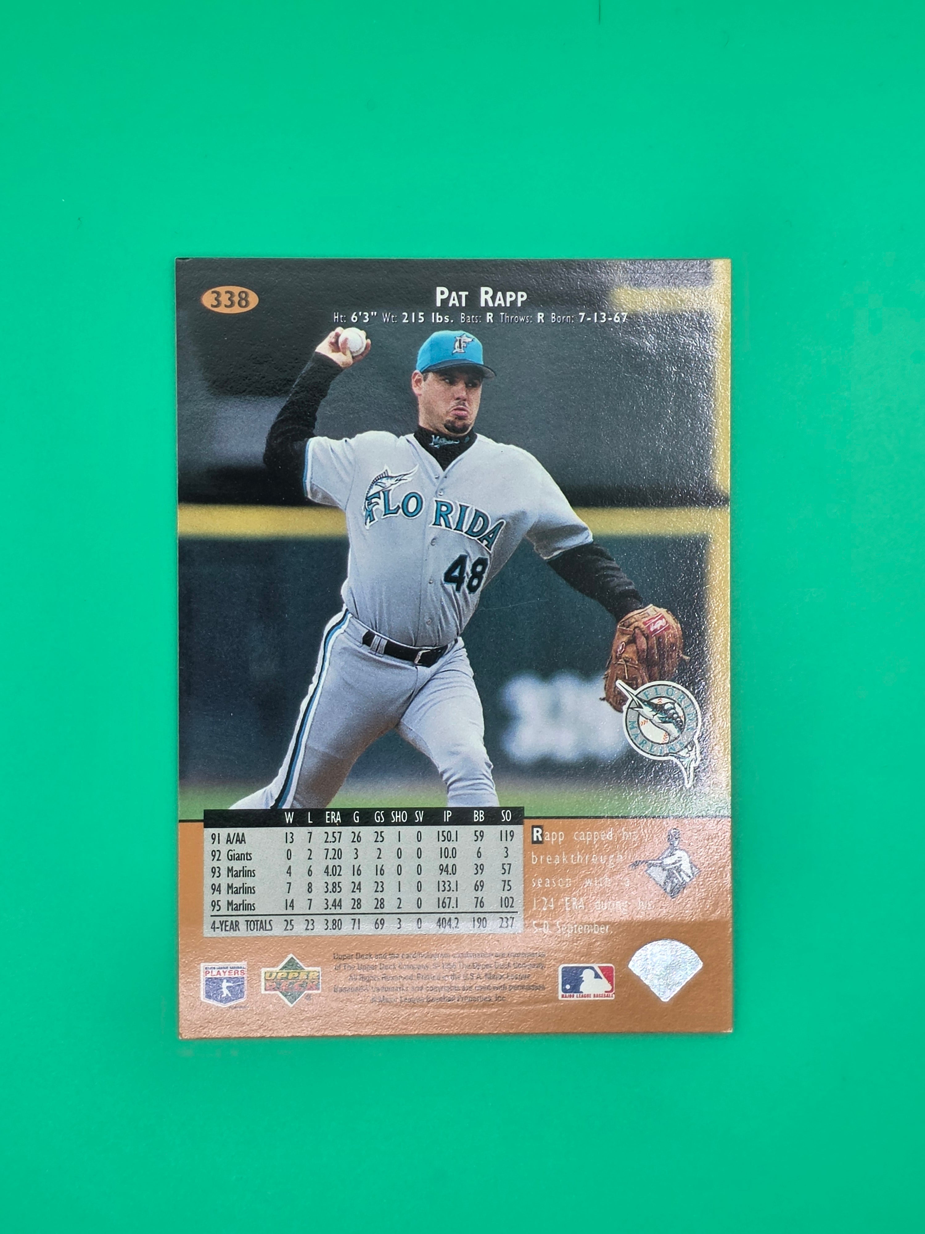 1996 Upper Deck #338 Pat Rapp