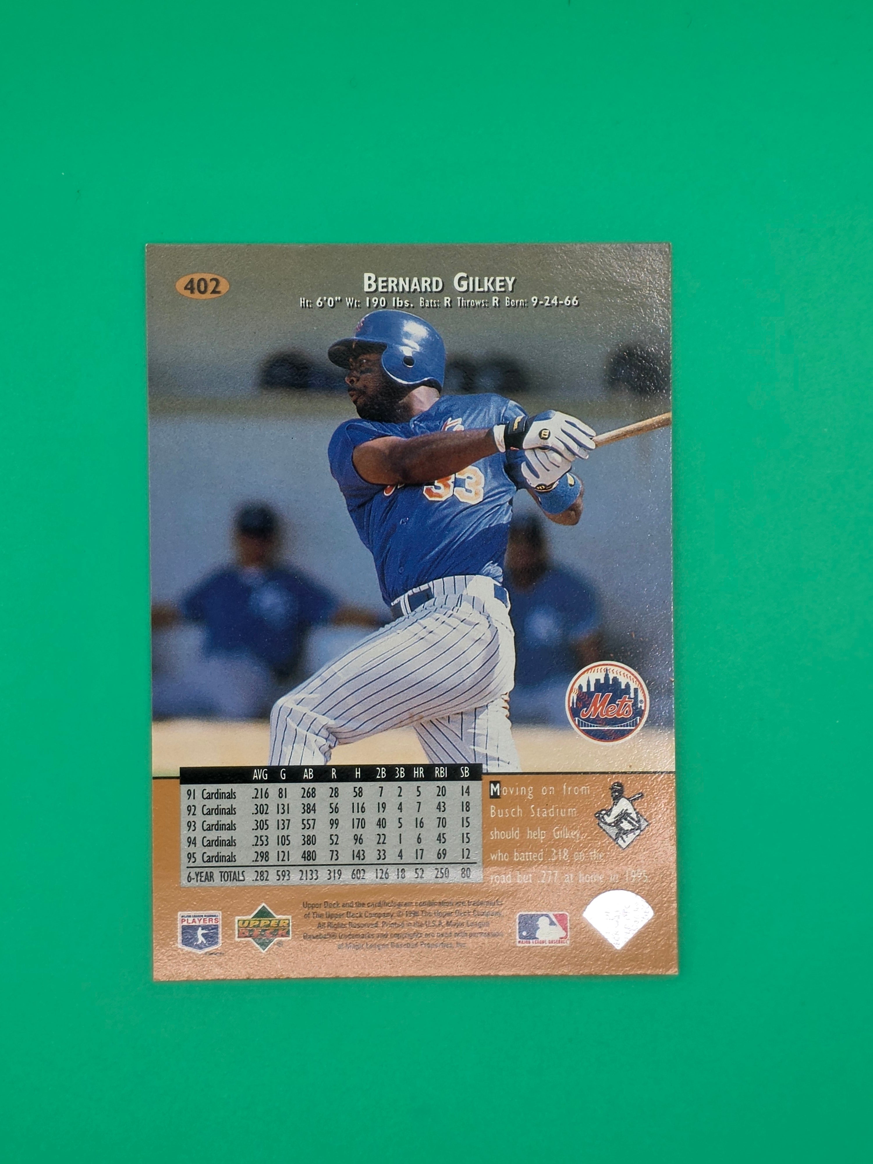 1996 Upper Deck #402 Bernard Gilkey