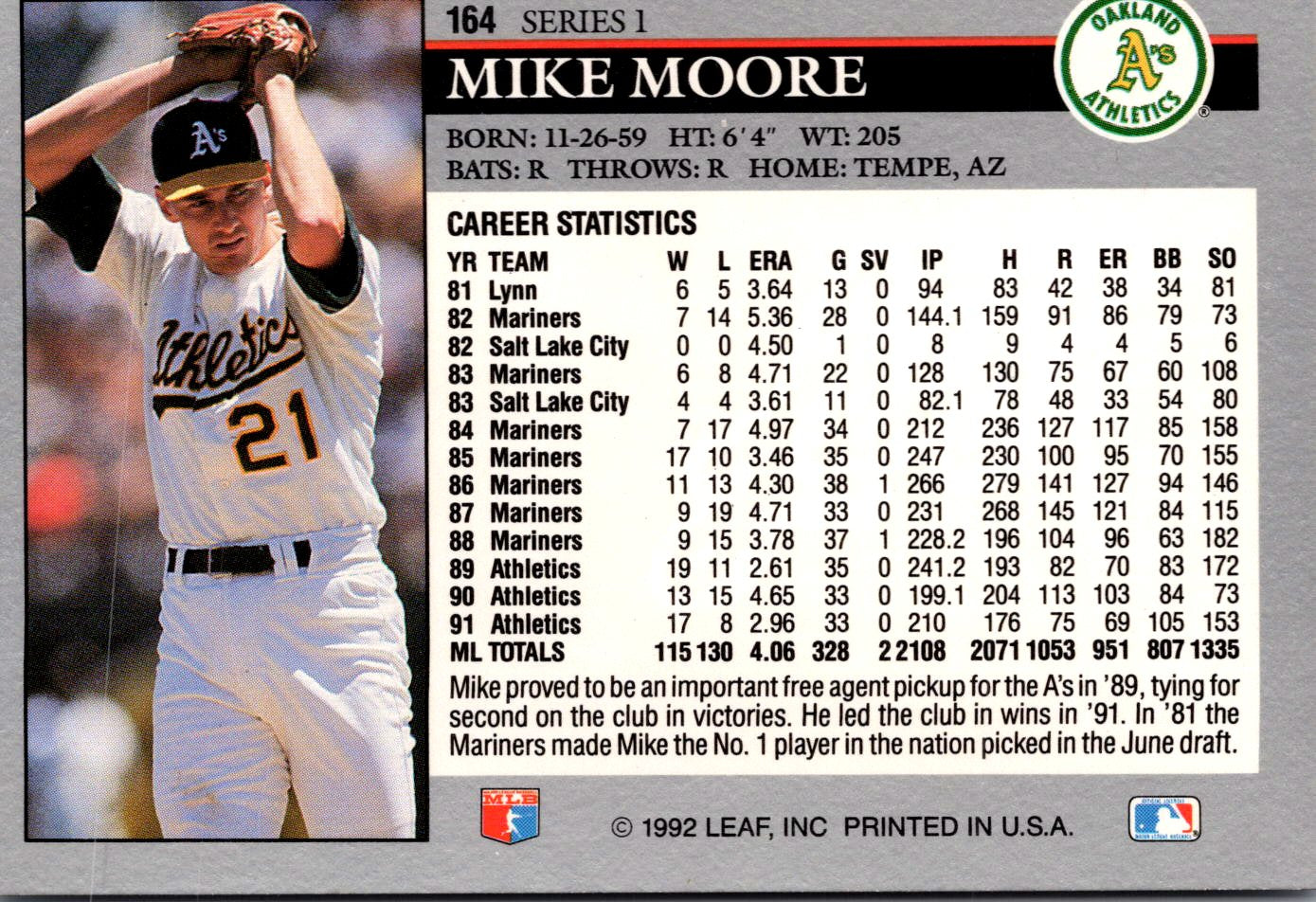 1992 Leaf #164 Mike Moore