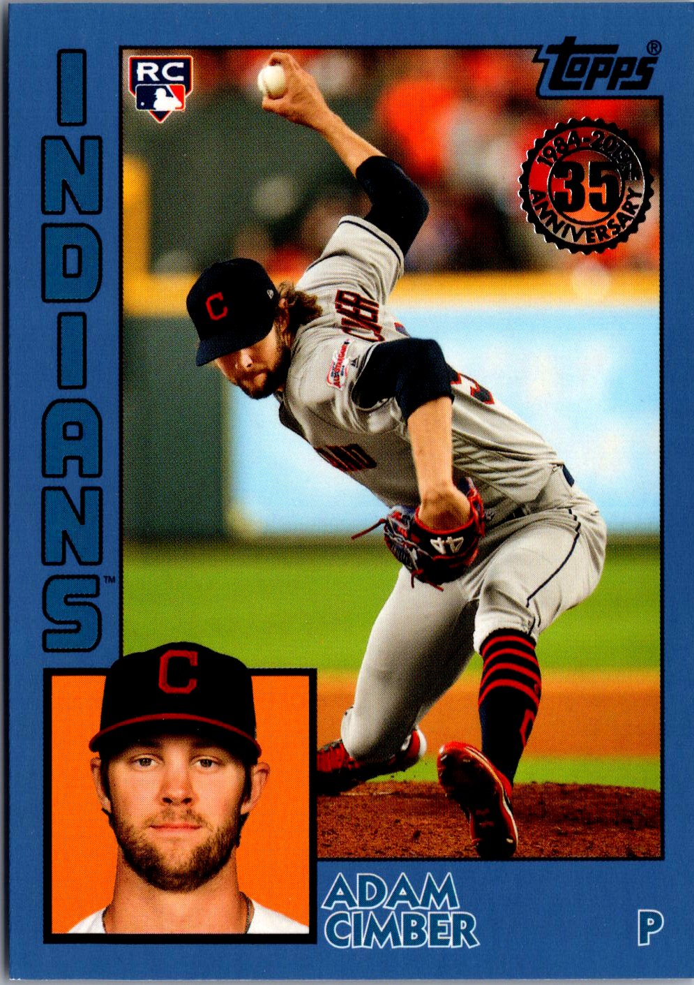 2019 Topps #84R-AC Adam Cimber 1984 Topps Baseball 35th Anniversary Rookies Blue