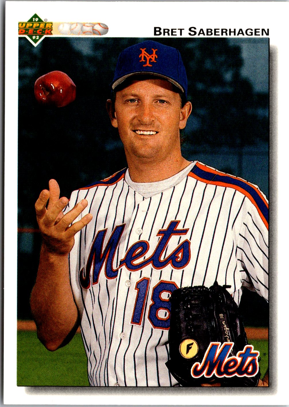 1992 Upper Deck #751 Bret Saberhagen Factory Set Gold Hologram