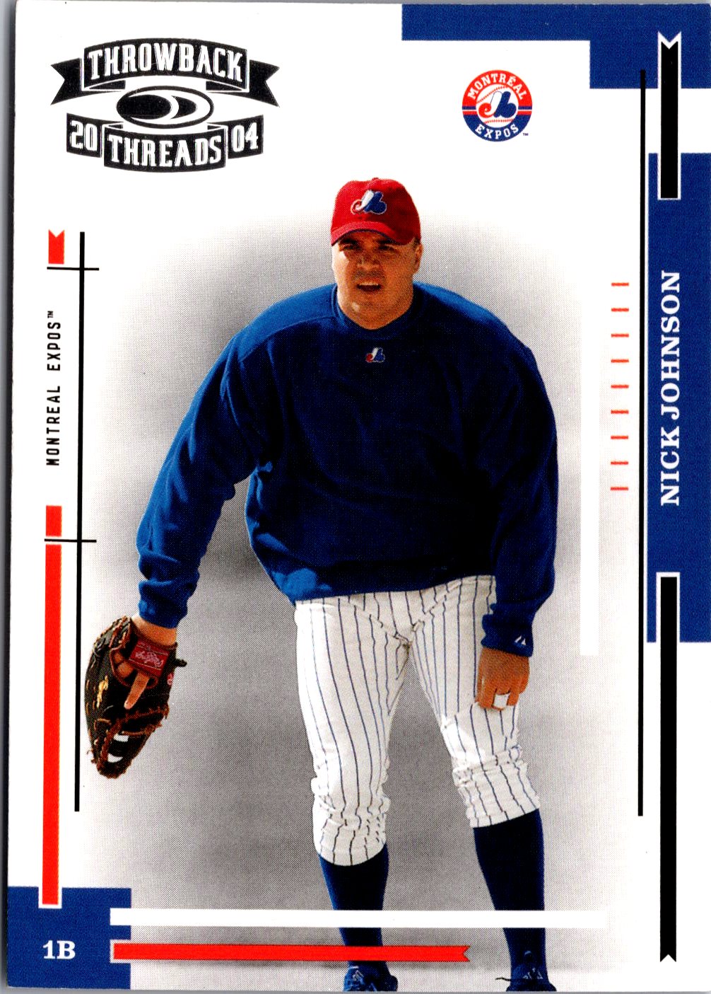 2004 Donruss Throwback Threads #121 Nick Johnson Gold Proof #/100