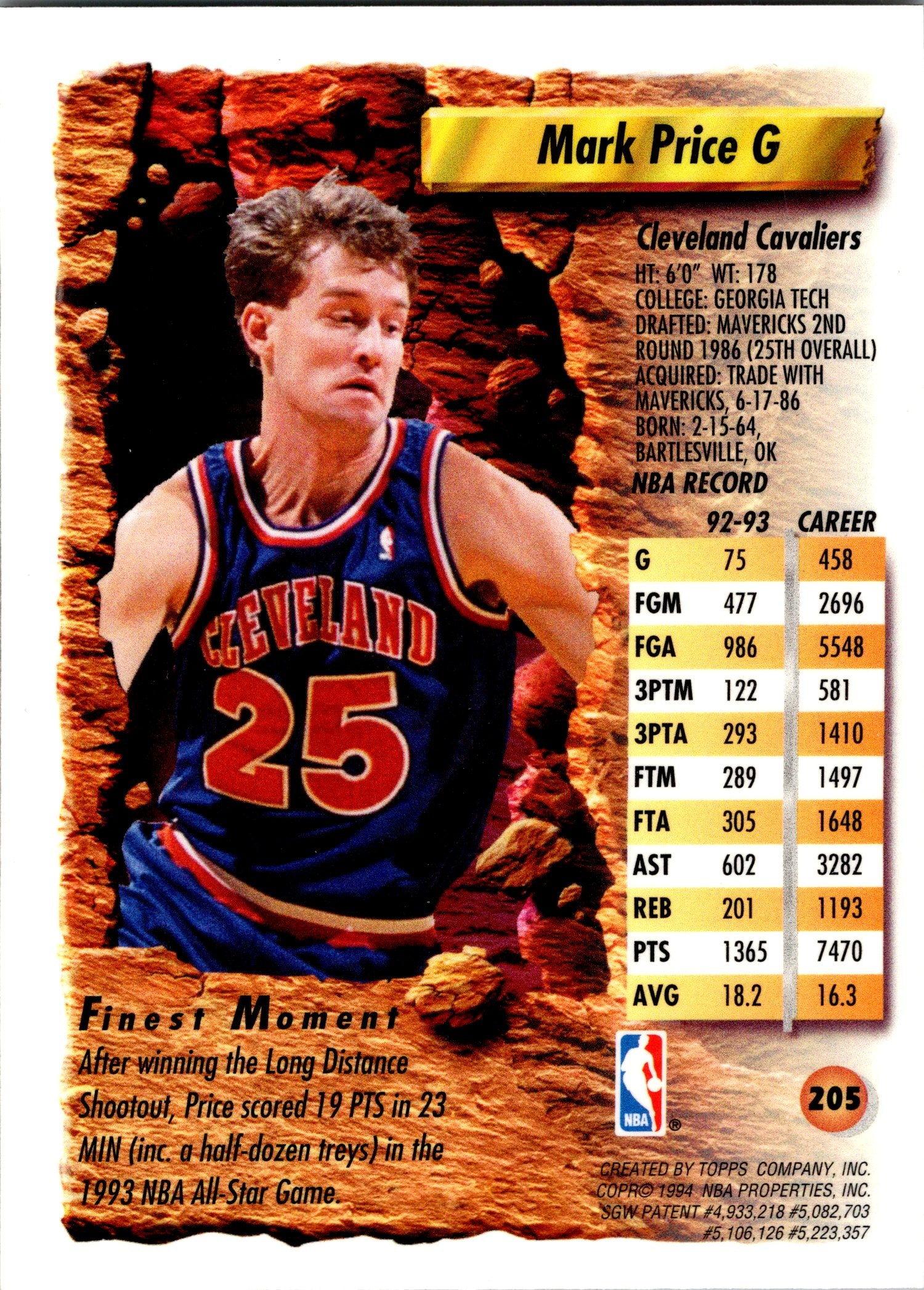 1993-94 Finest #205 Mark Price Refractors