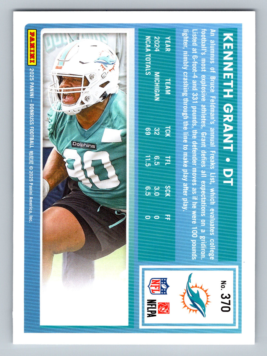 2025 Donruss #370 Kenneth Grant