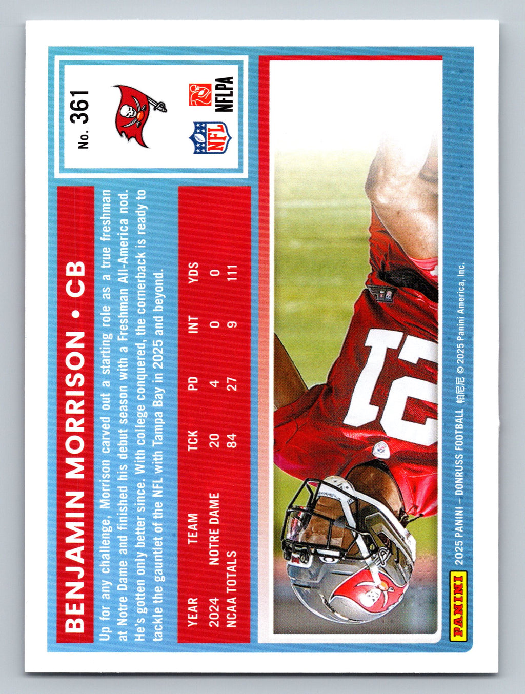 2025 Donruss #361 Benjamin Morrison
