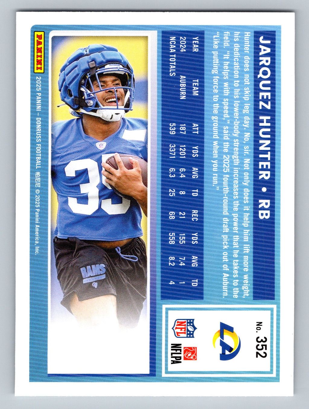 2025 Donruss #352 Jarquez Hunter