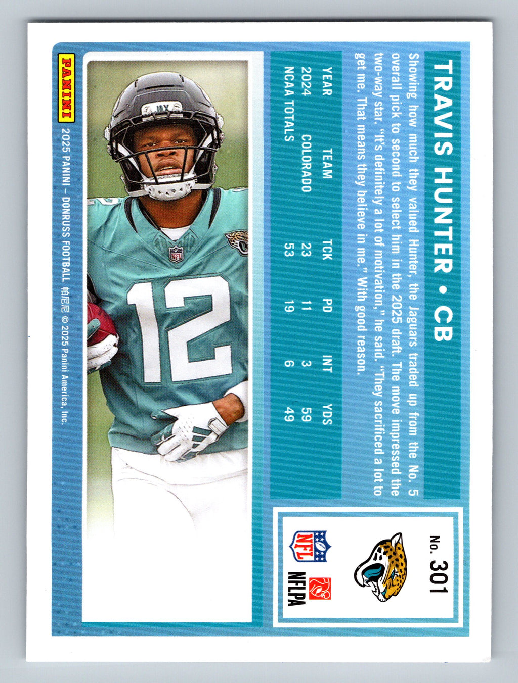 2025 Donruss #301 Travis Hunter