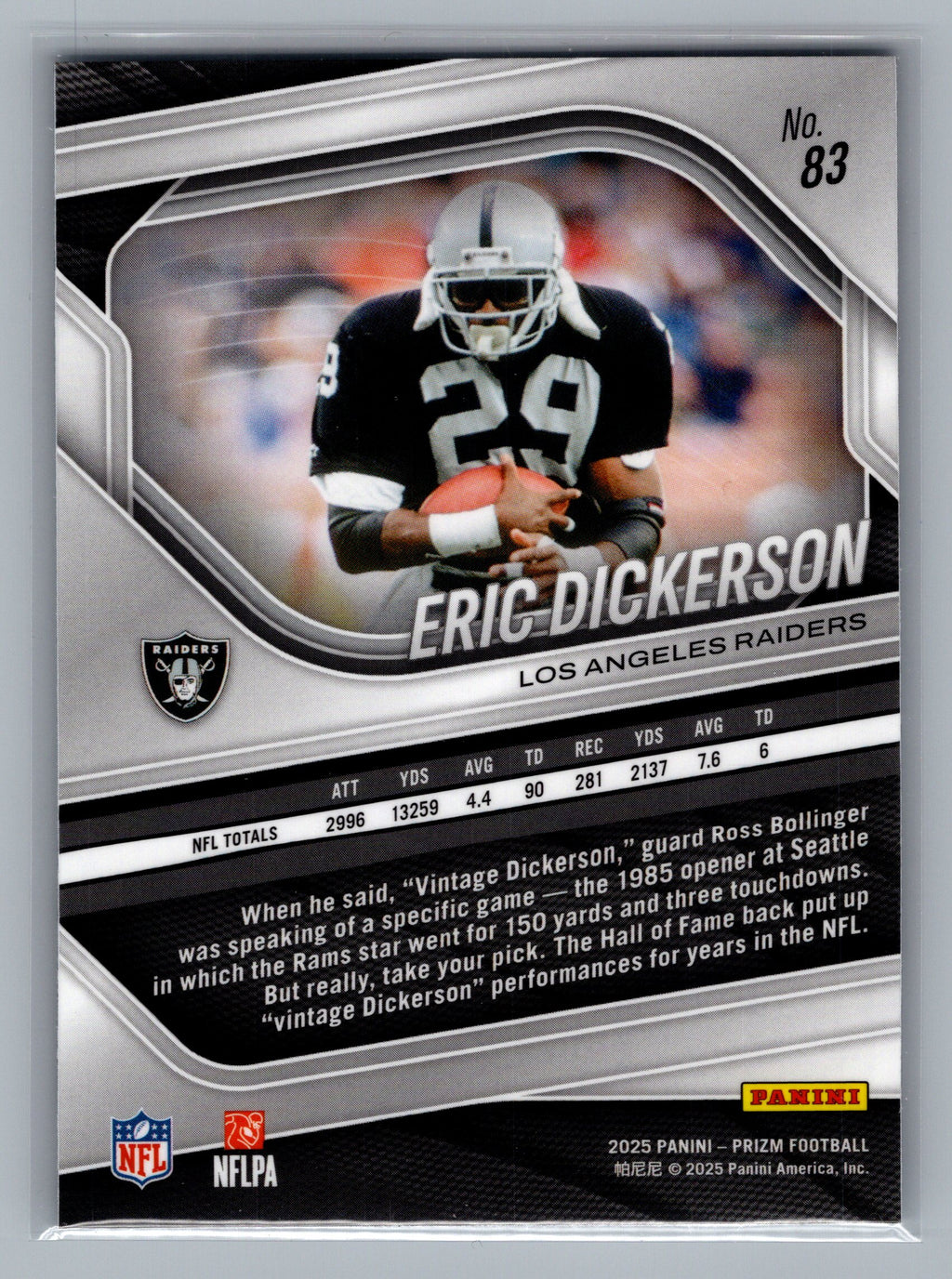 2025 Panini Prizm #83 Eric Dickerson