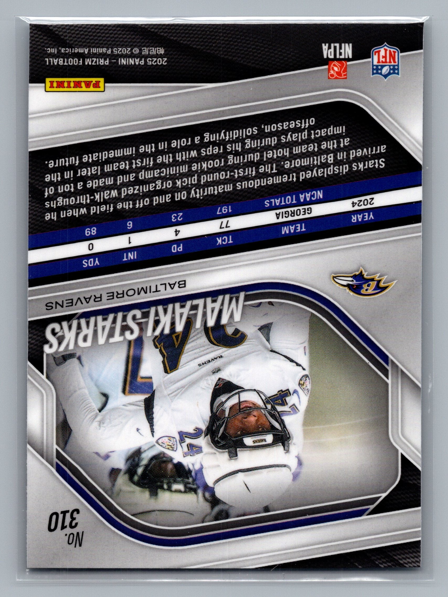 2025 Panini Prizm #310 Malaki Starks