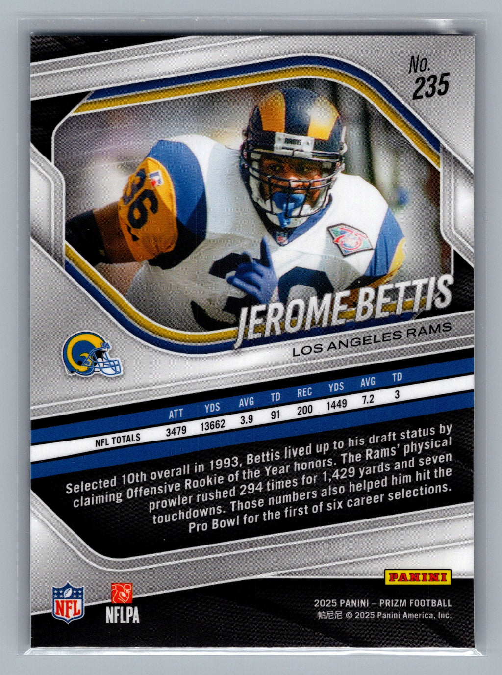 2025 Panini Prizm #235 Jerome Bettis