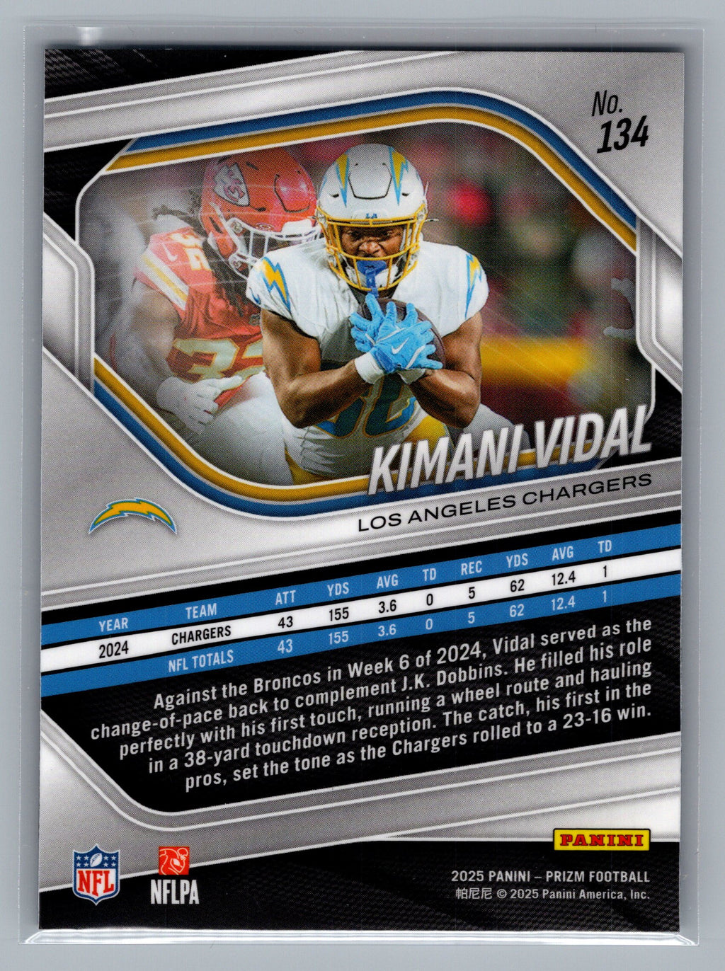 2025 Panini Prizm #134 Kimani Vidal