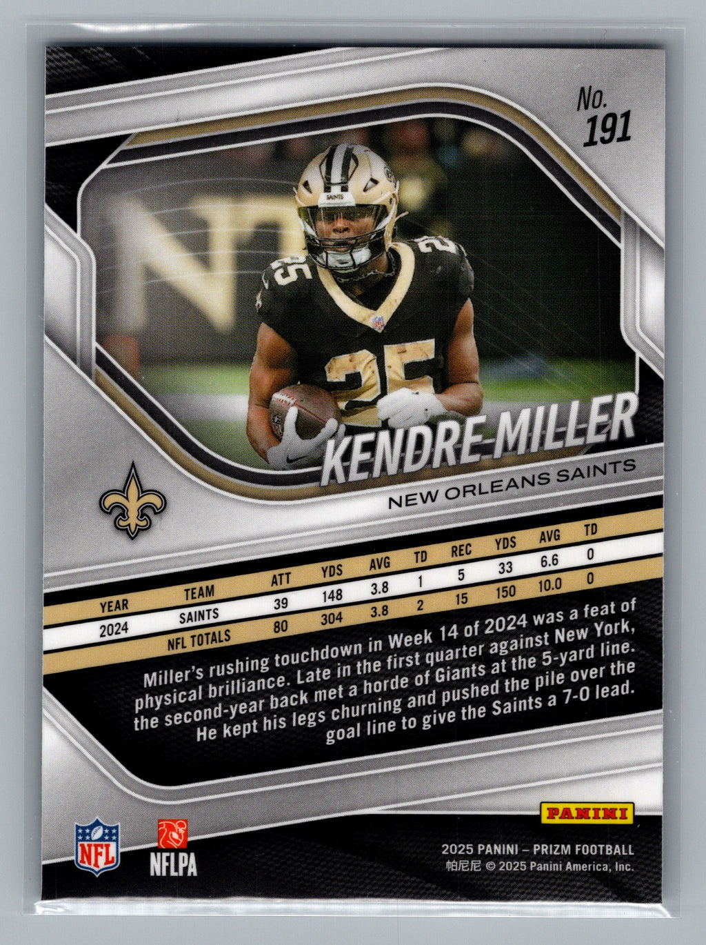 2025 Panini Prizm #191 Kendre Miller