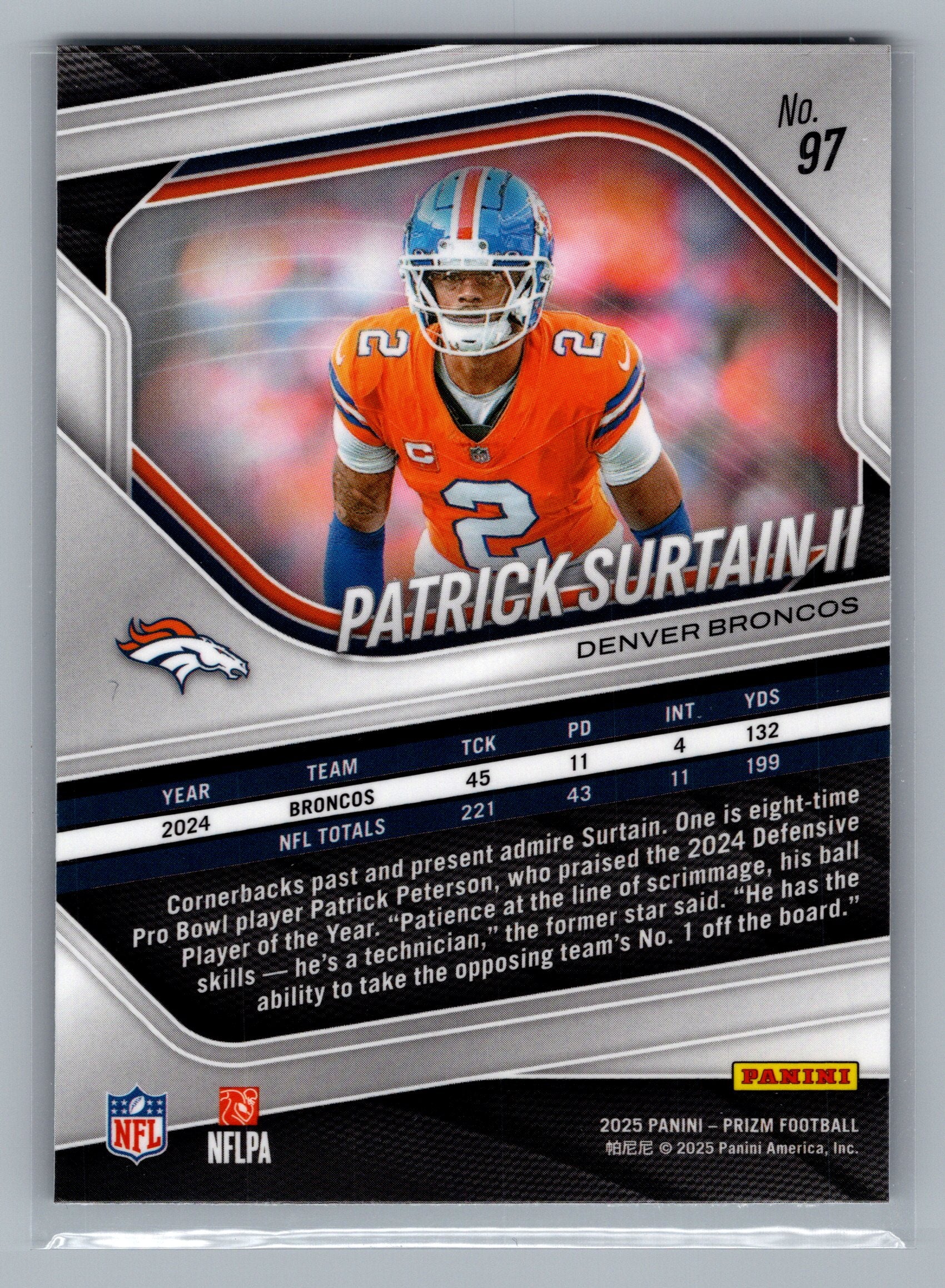 2025 Panini Prizm #97 Patrick Surtain II