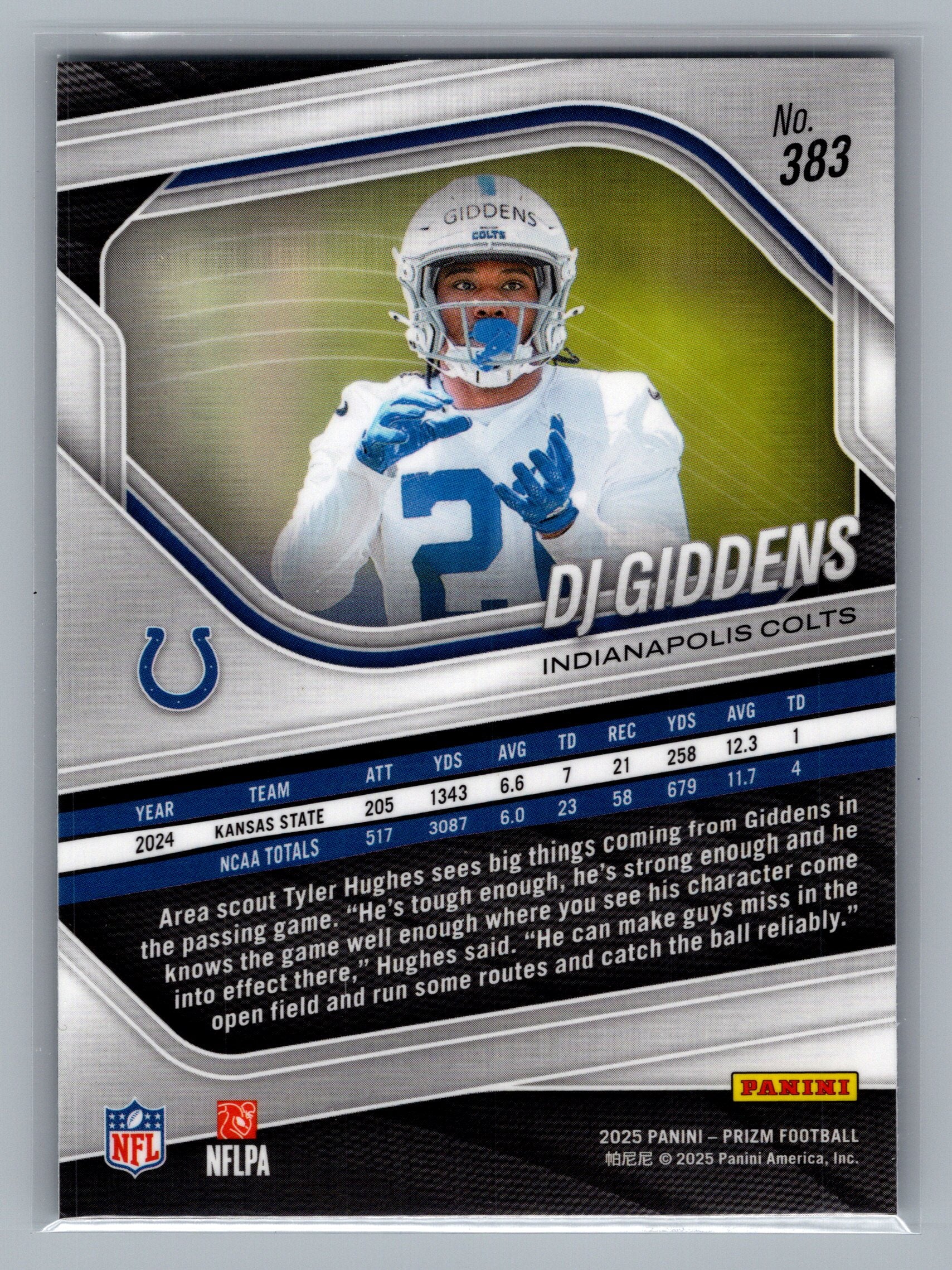 2025 Panini Prizm #383 DJ Giddens