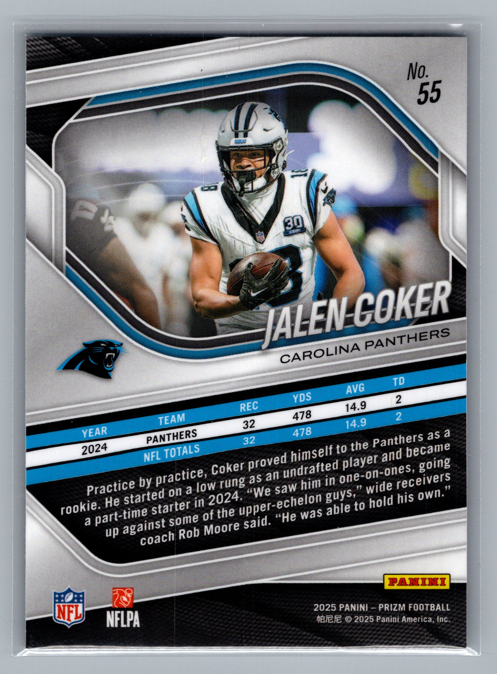 2025 Panini Prizm #55 Jalen Coker