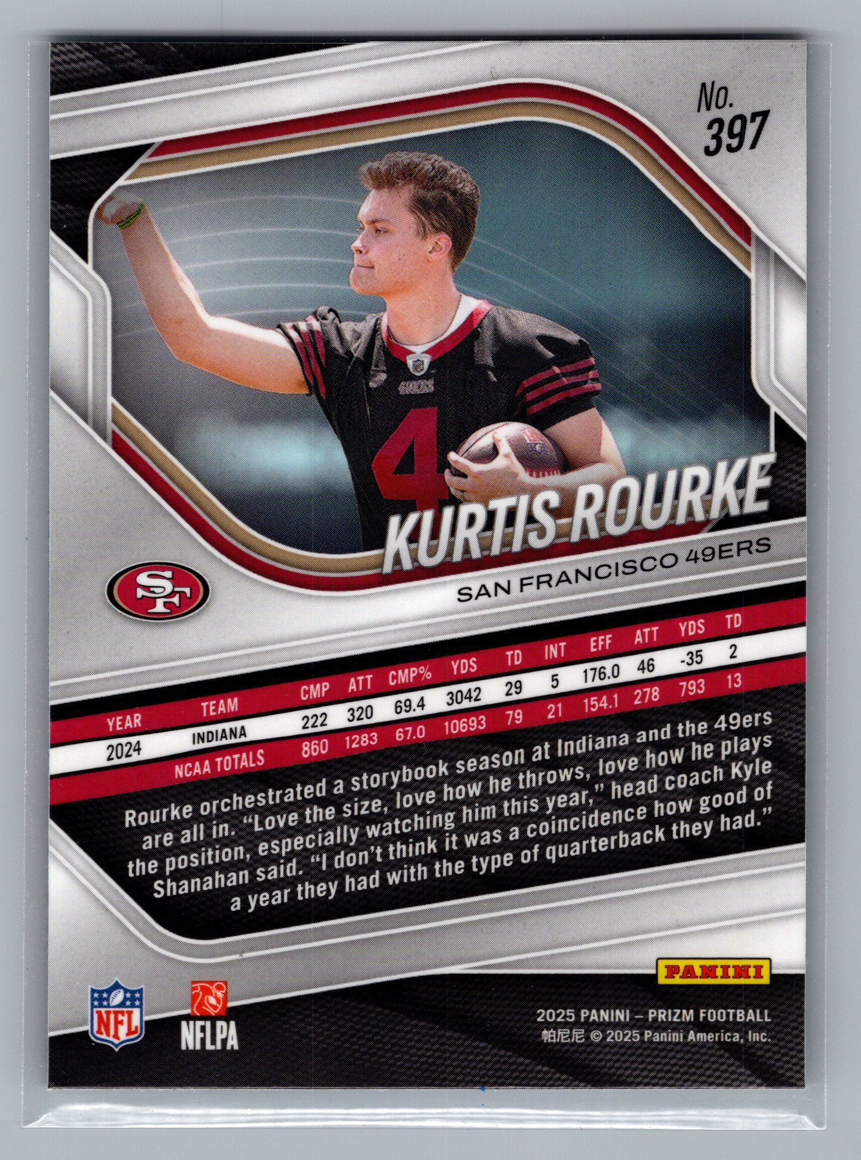 2025 Panini Prizm #397 Kurtis Rourke
