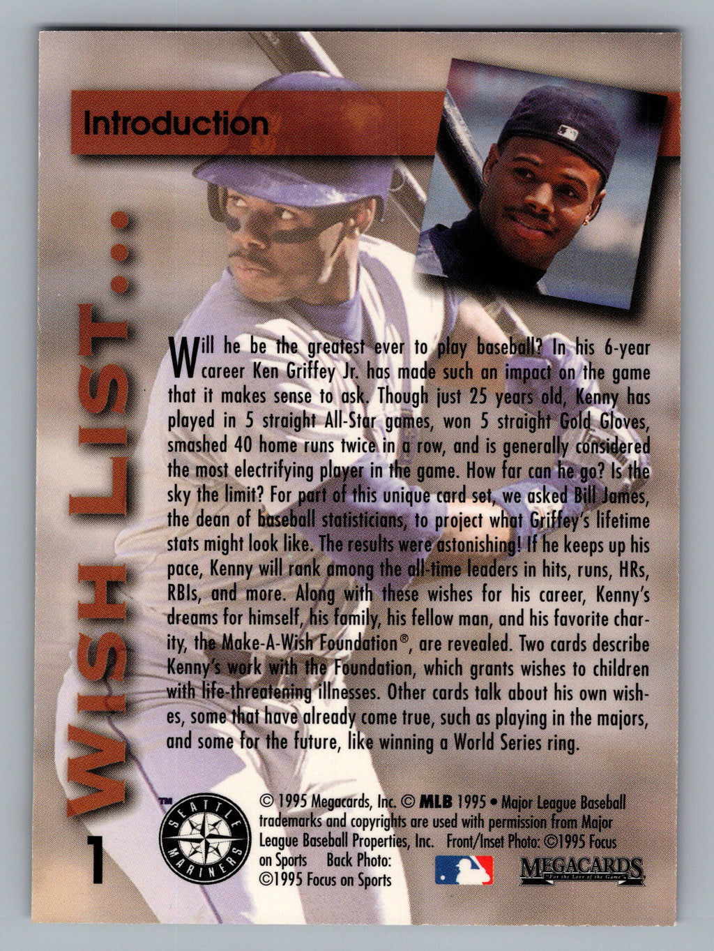 1995 Megacards Ken Griffey Jr. Wish List #1 Ken Griffey Jr.