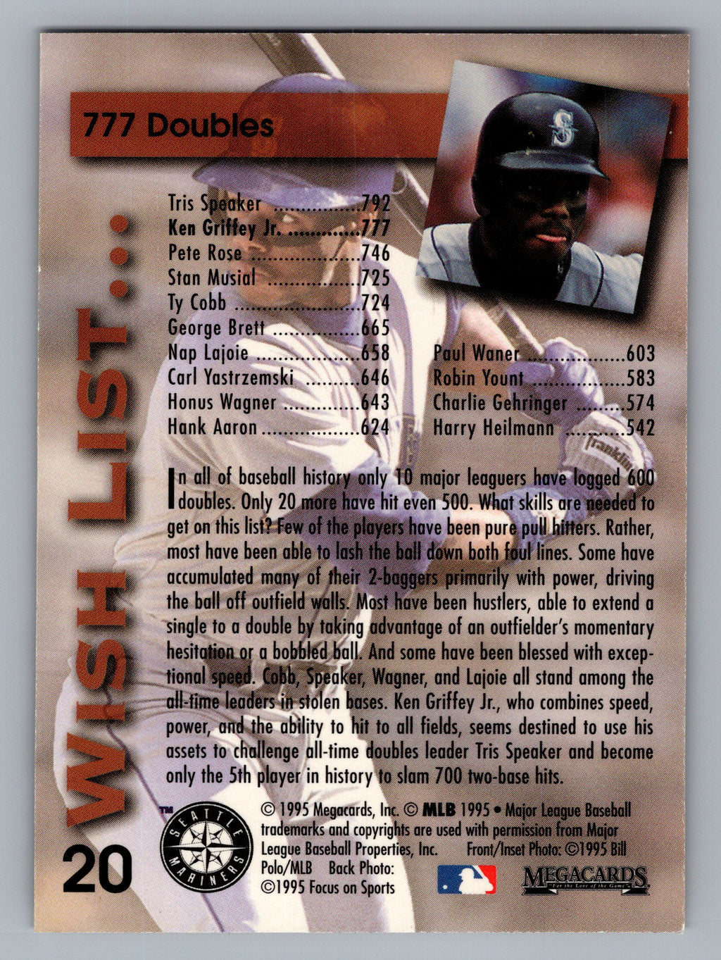 1995 Megacards Ken Griffey Jr. Wish List #20 Ken Griffey Jr.