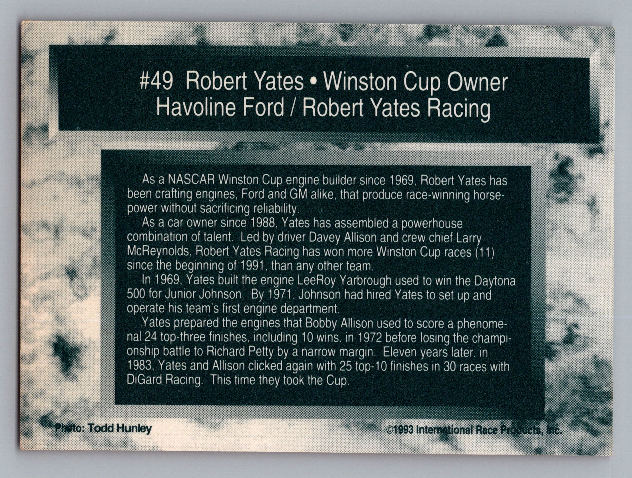 1993 Traks #49 Robert Yates