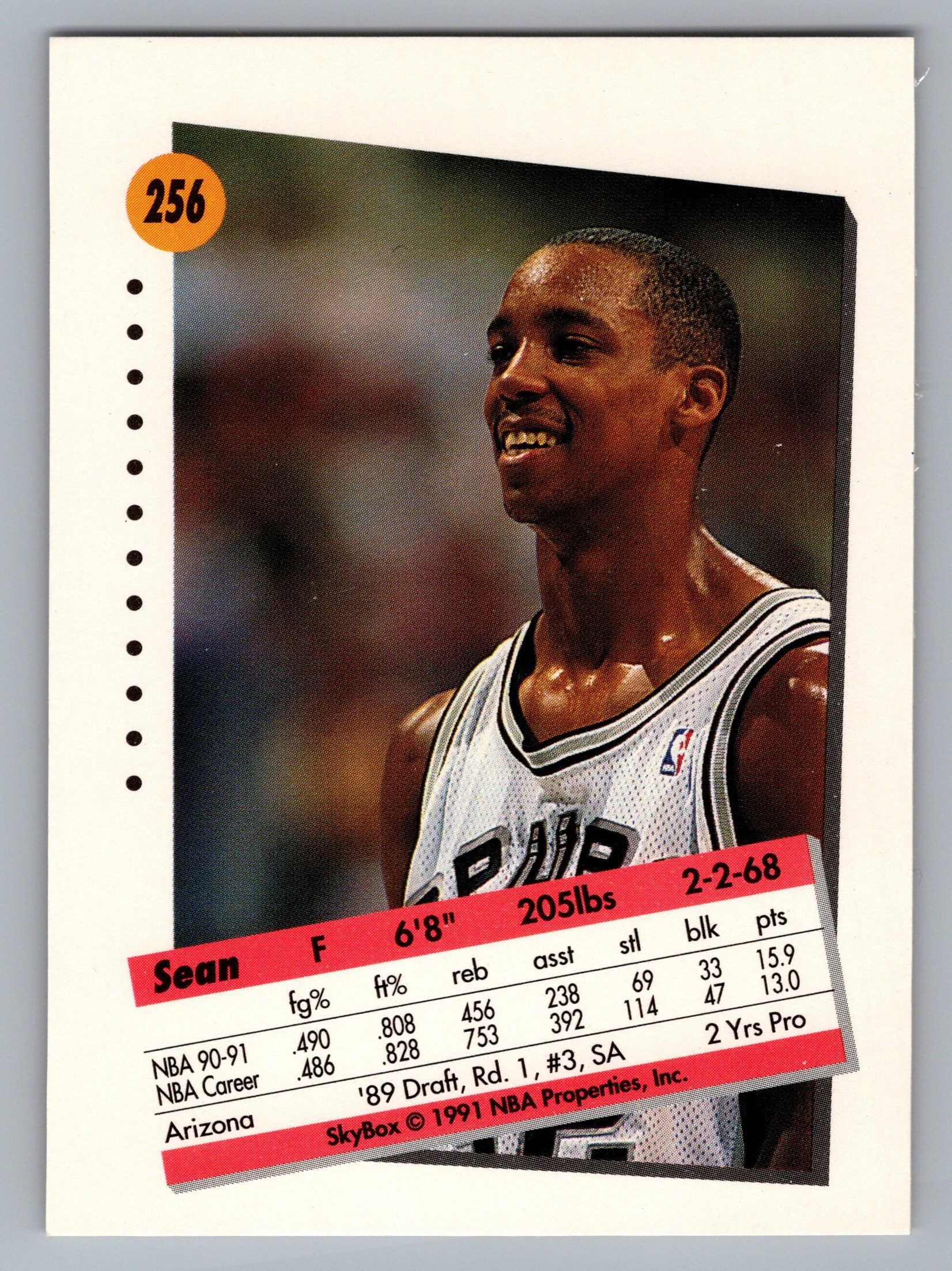 1991-92 SkyBox #256 Sean Elliott