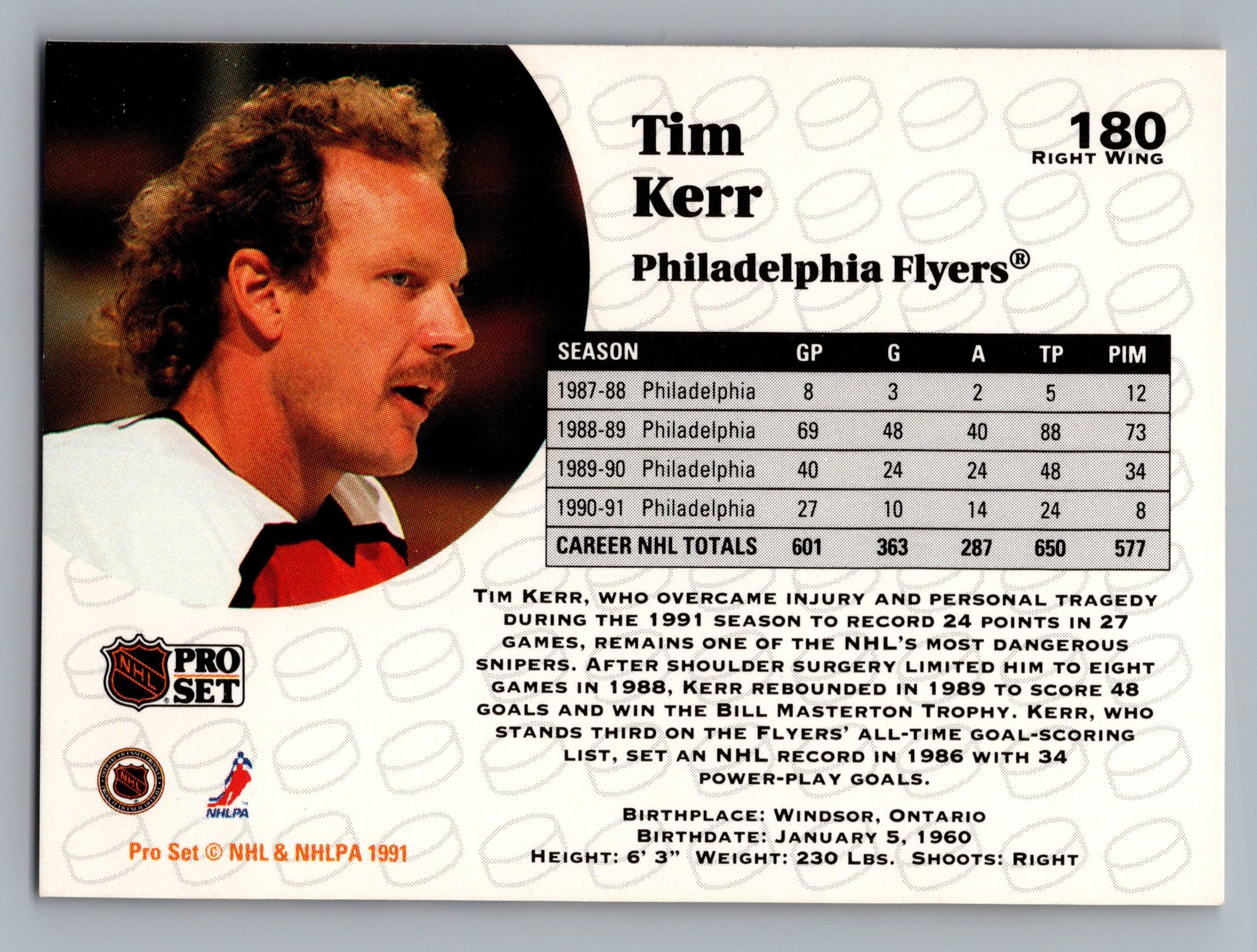1991-92 Pro Set #180 Tim Kerr