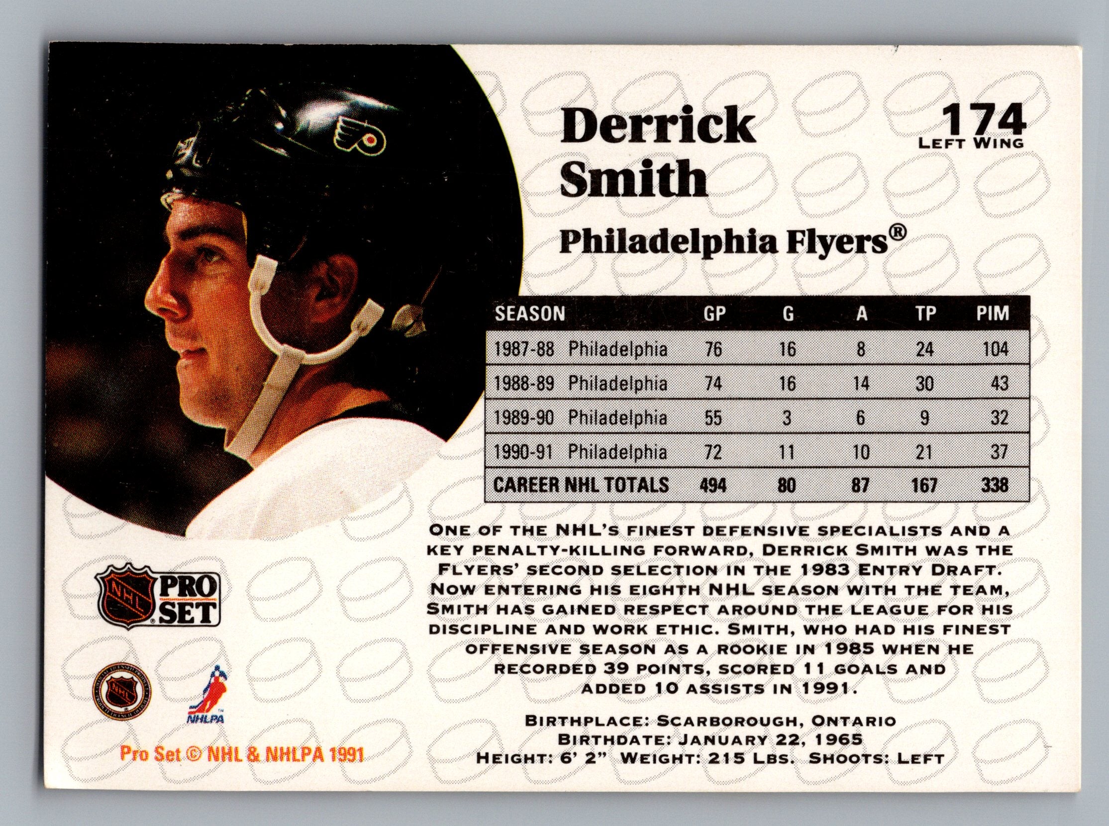 1991-92 Pro Set #174 Derrick Smith
