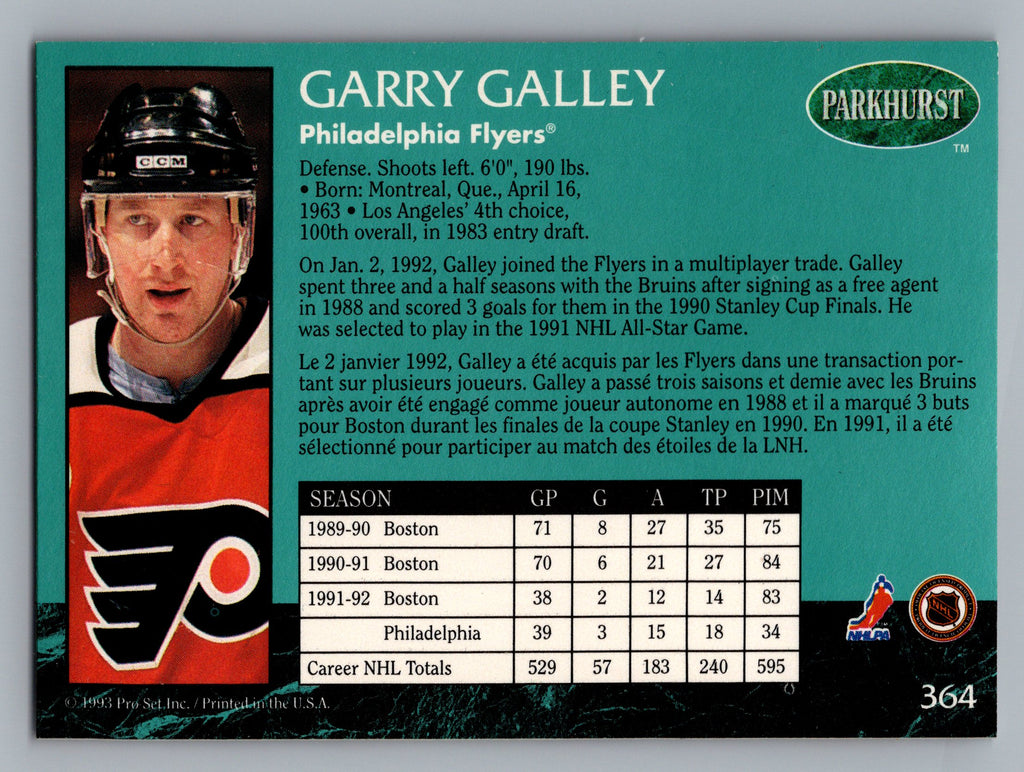 1992-93 Parkhurst #364 Garry Galley