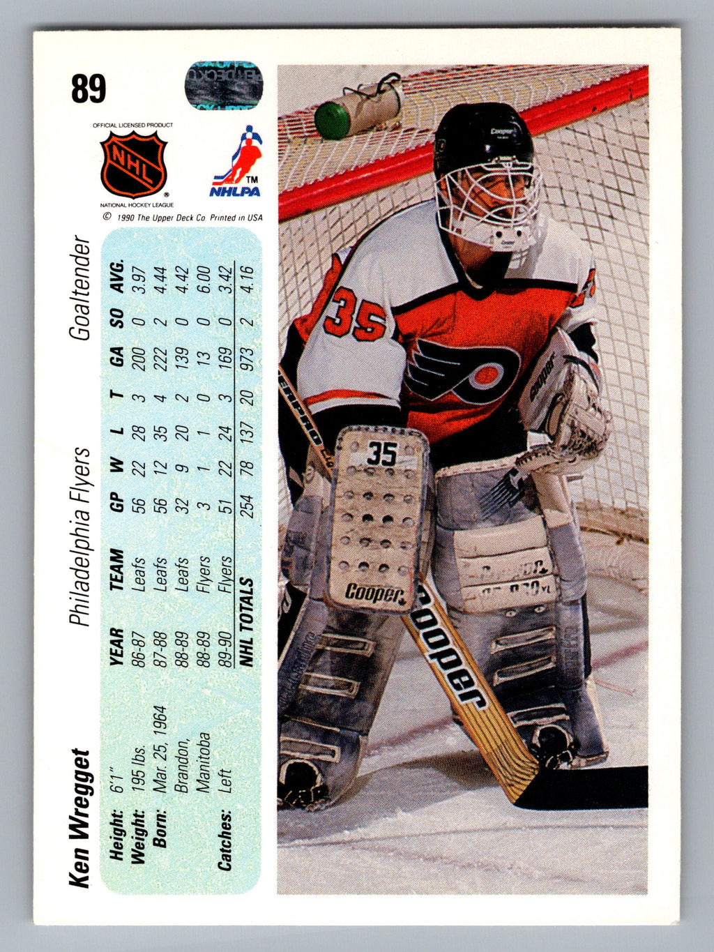1990-91 Upper Deck #89 Ken Wregget