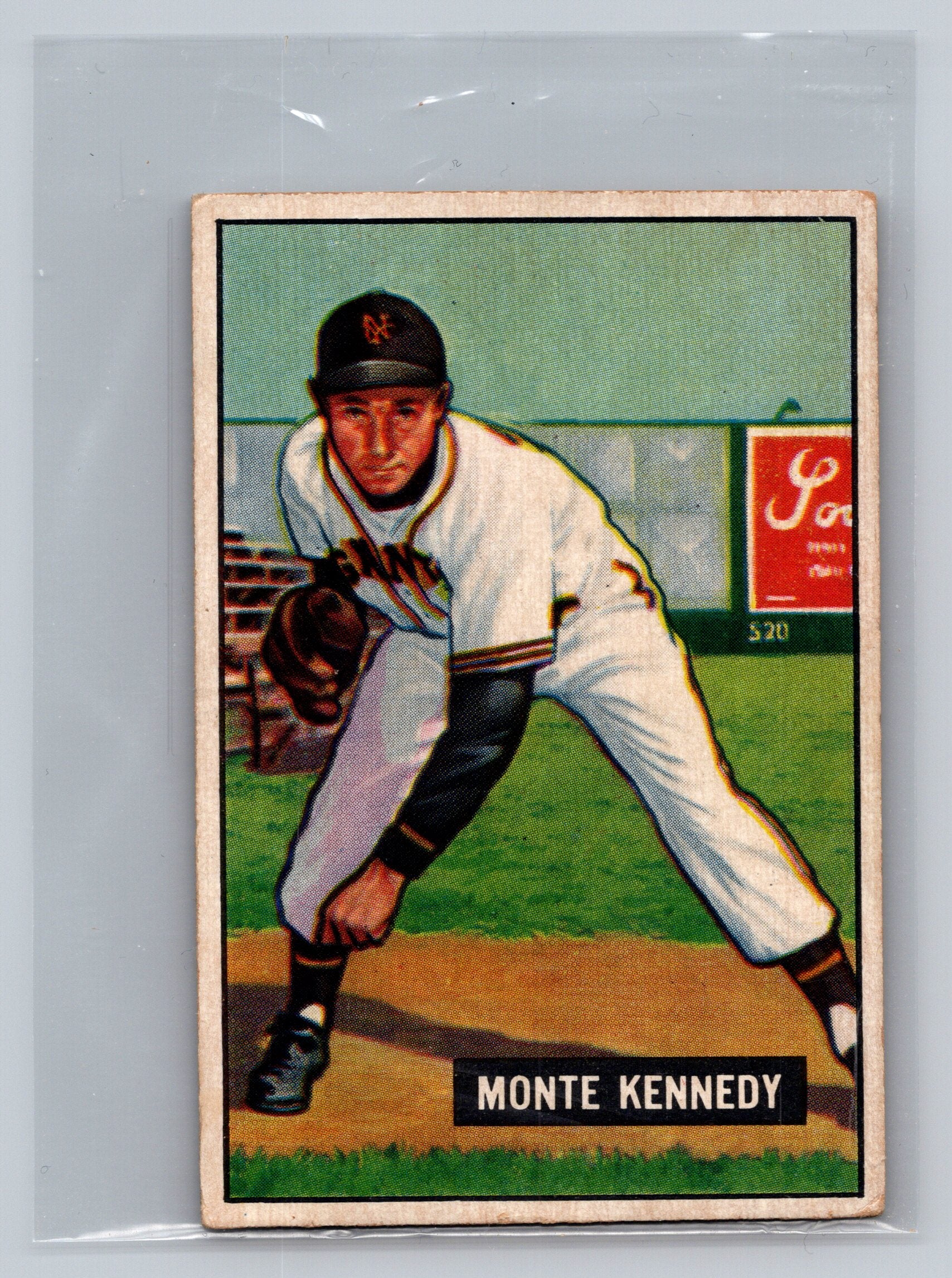 1951 Bowman #163 Monte Kennedy