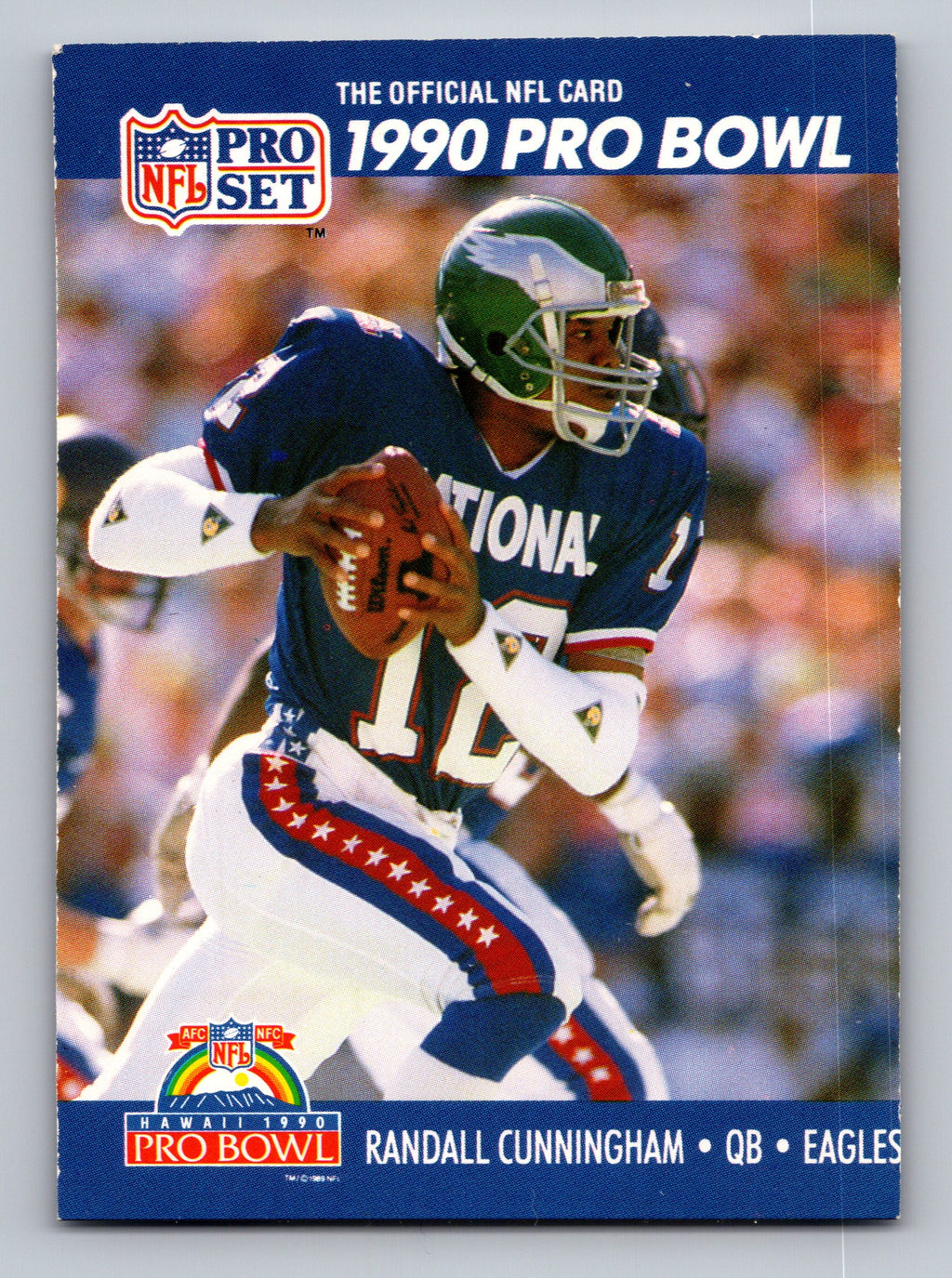 1990 Pro Set #386b Randall Cunningham Name in large print on front
