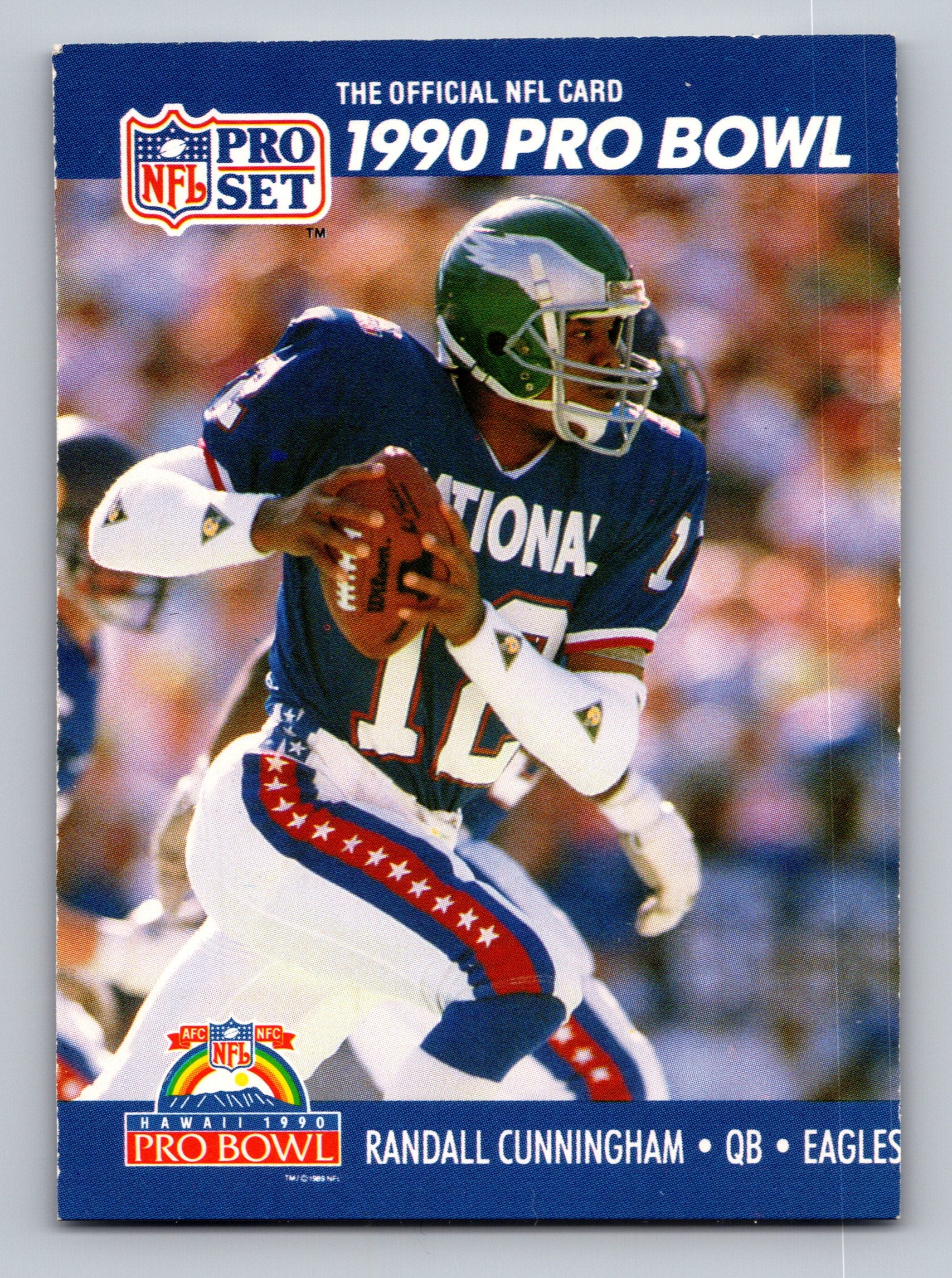 1990 Pro Set #386b Randall Cunningham Name in large print on front
