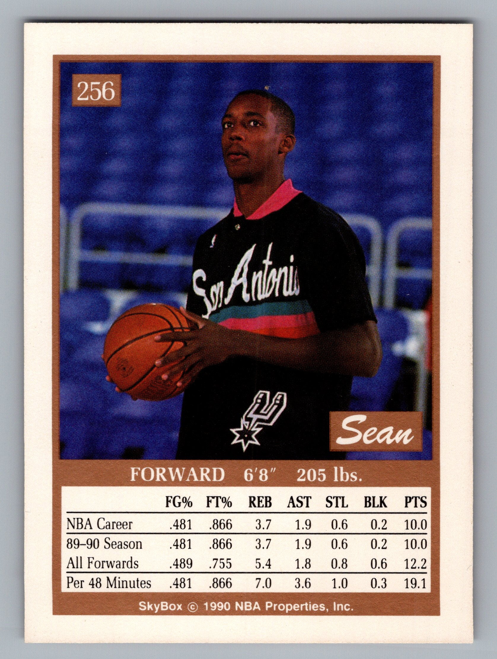 1990-91 SkyBox #256 Sean Elliott