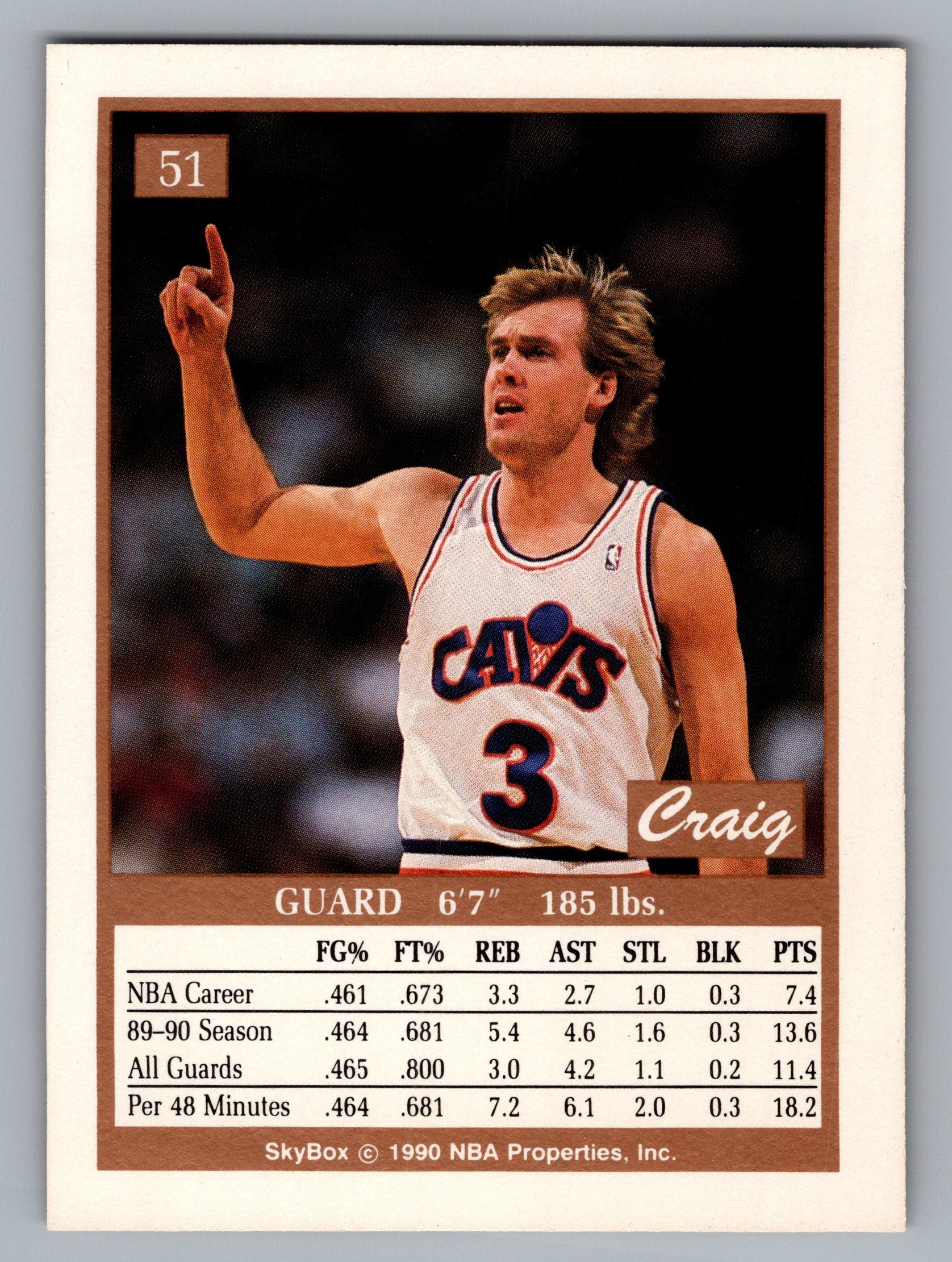 1990-91 SkyBox #51 Craig Ehlo