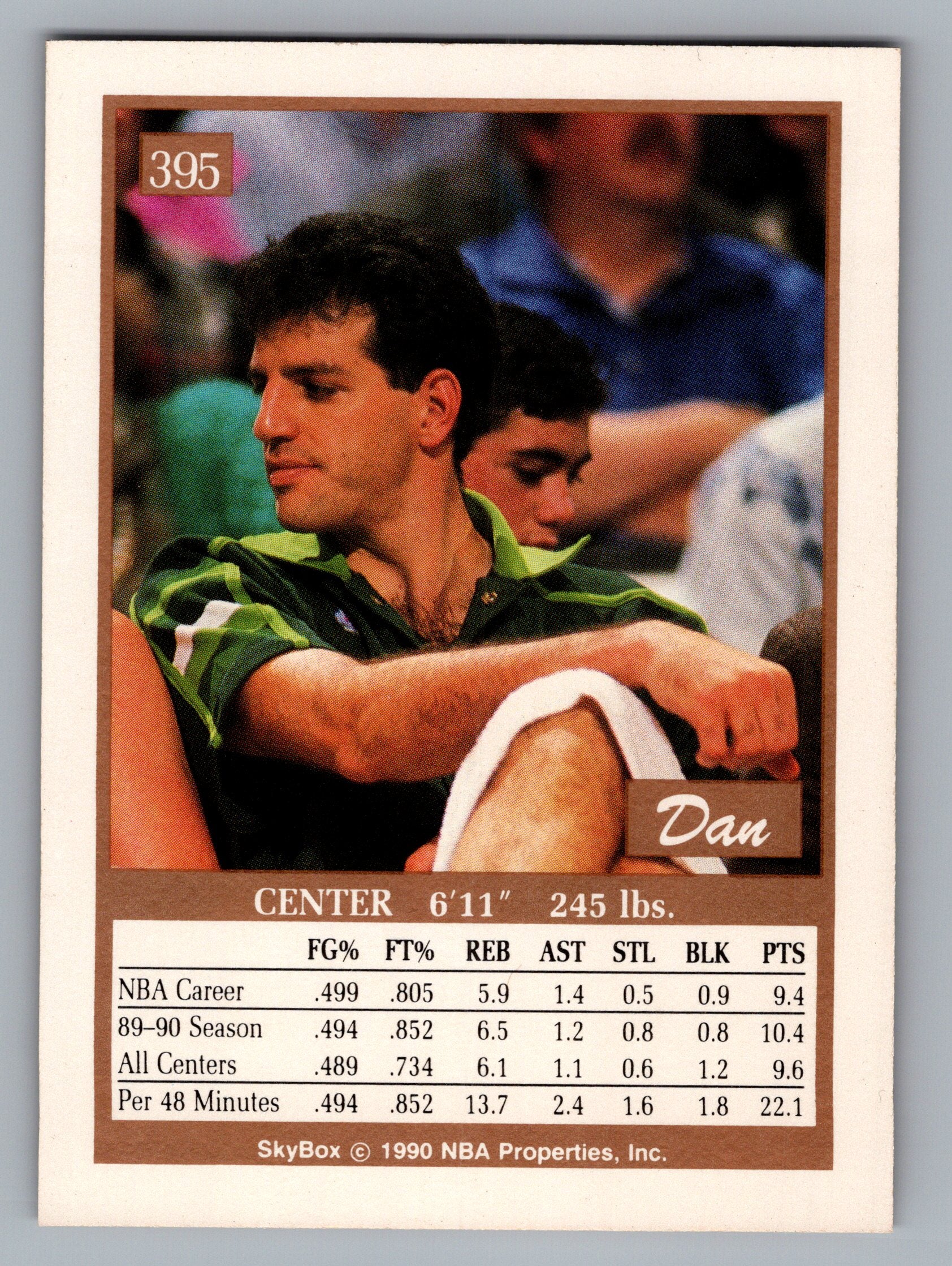 1990-91 SkyBox #395 Dan Schayes