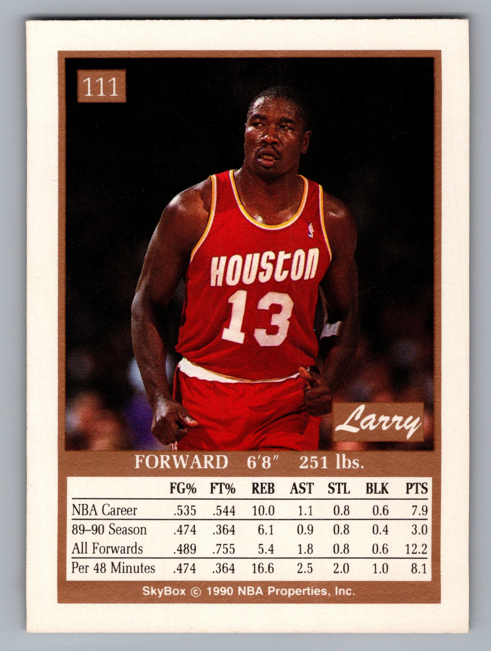1990-91 SkyBox #111b Larry Smith