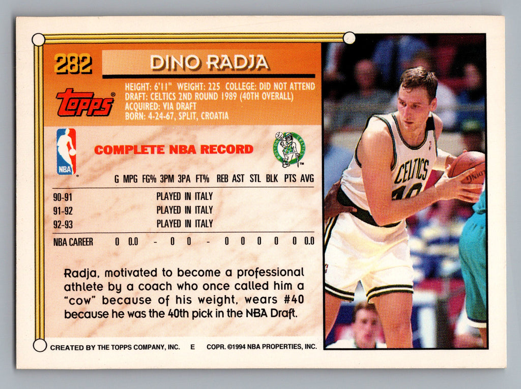 1993-94 Topps #282 Dino Radja