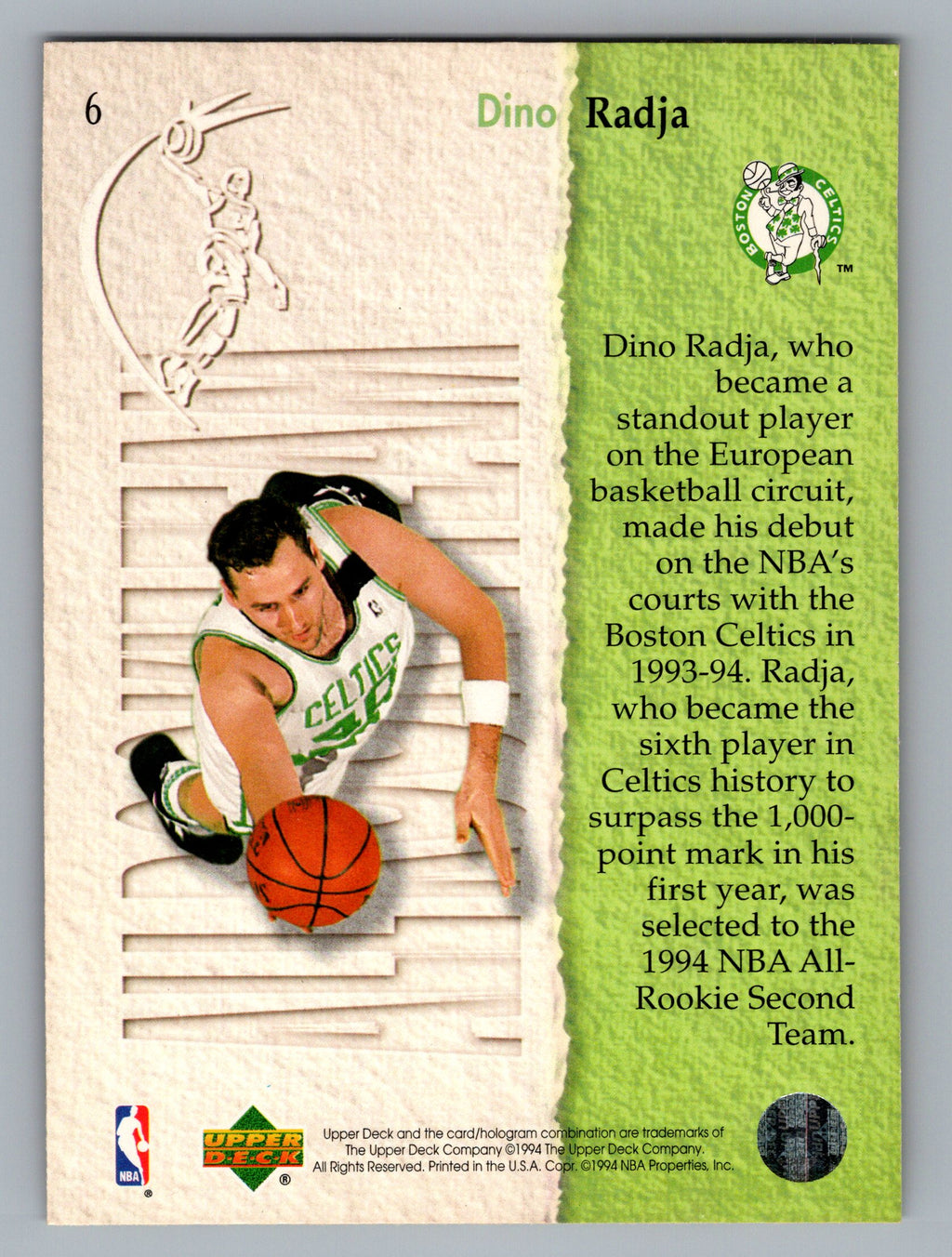 1994-95 Upper Deck #6 Dino Radja