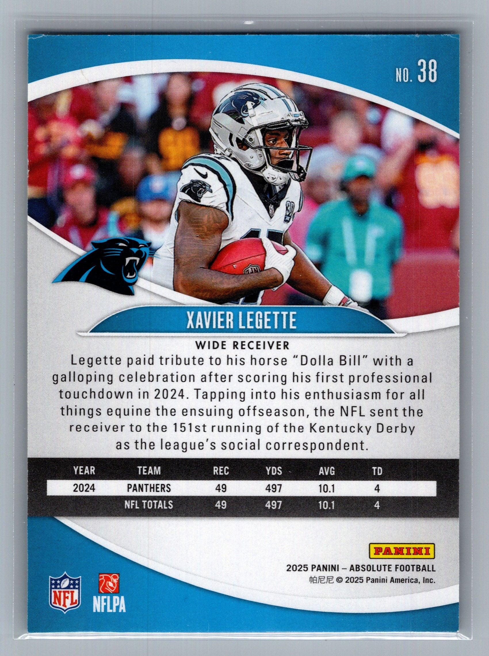 2025 Panini Absolute #38 Xavier Legette Retail