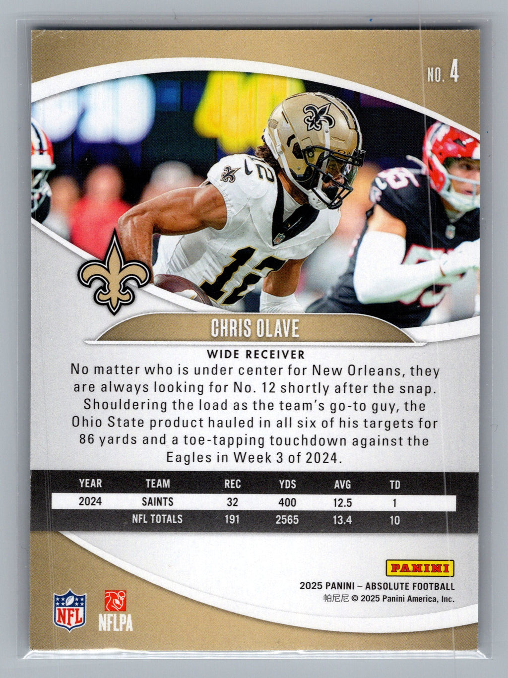 2025 Panini Absolute #4 Chris Olave Retail