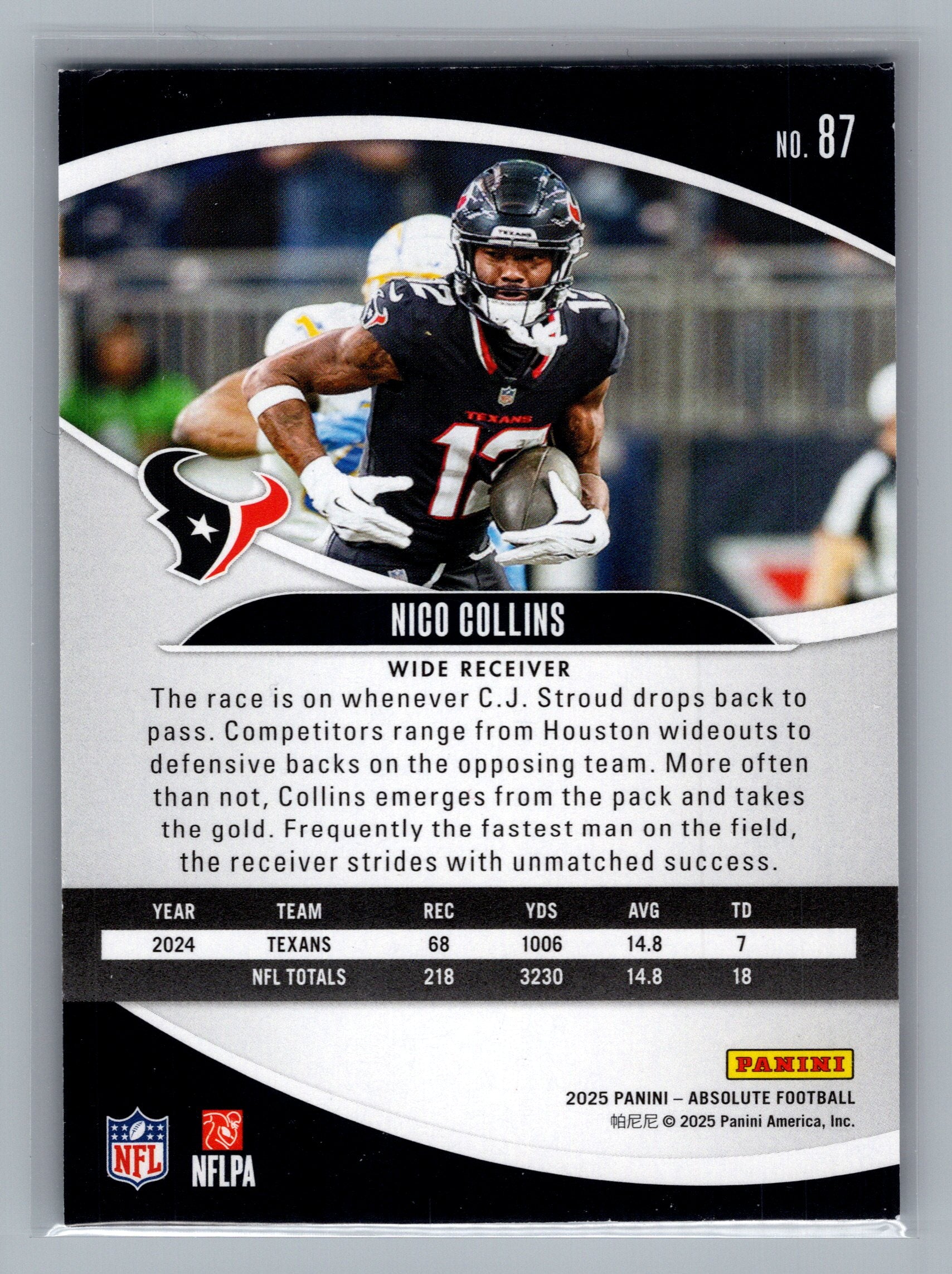 2025 Panini Absolute #87 Nico Collins Retail