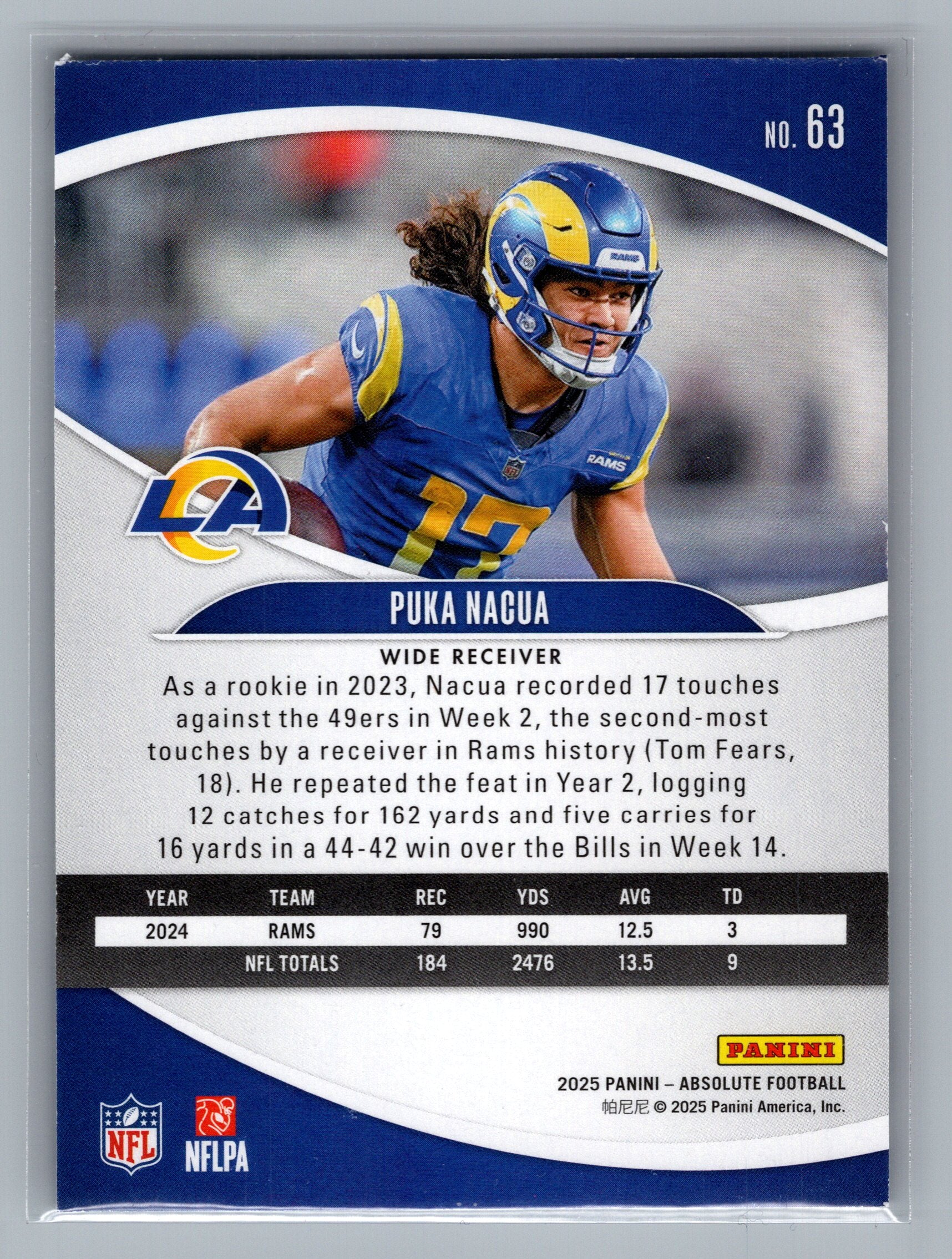 2025 Panini Absolute #63 Puka Nacua Retail