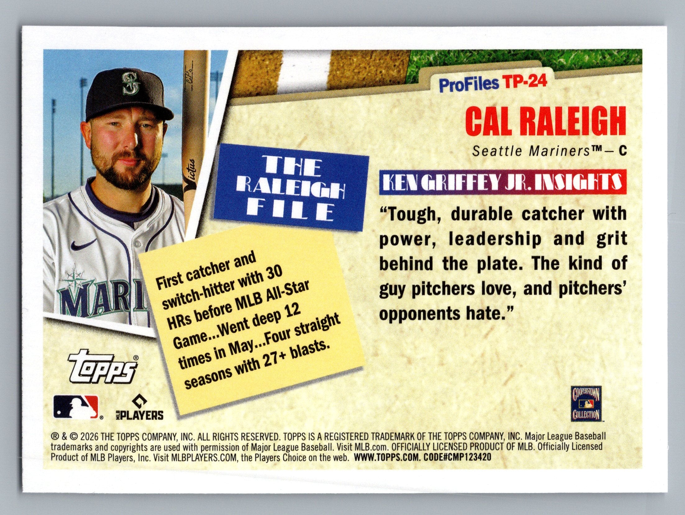 2026 Topps #TP-24 Cal Raleigh Topps Profiles