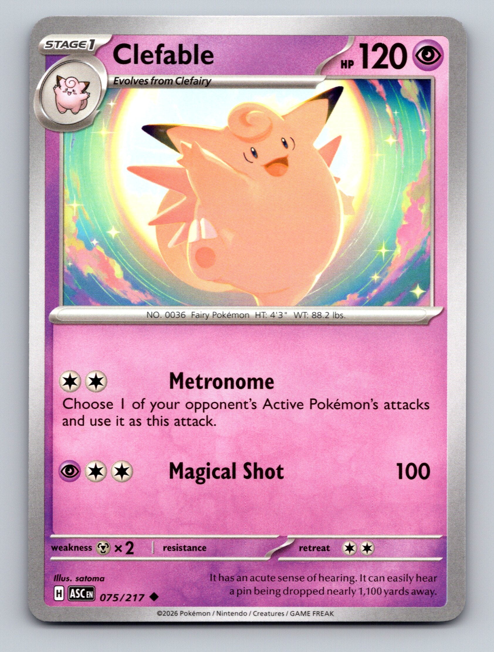 ME: Ascended Heroes #075/217 Clefable