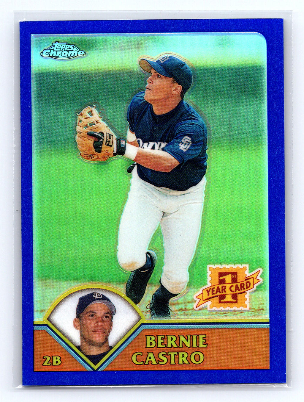 2003 Topps Chrome #209 Bernie Castro Gold Refractors #/449