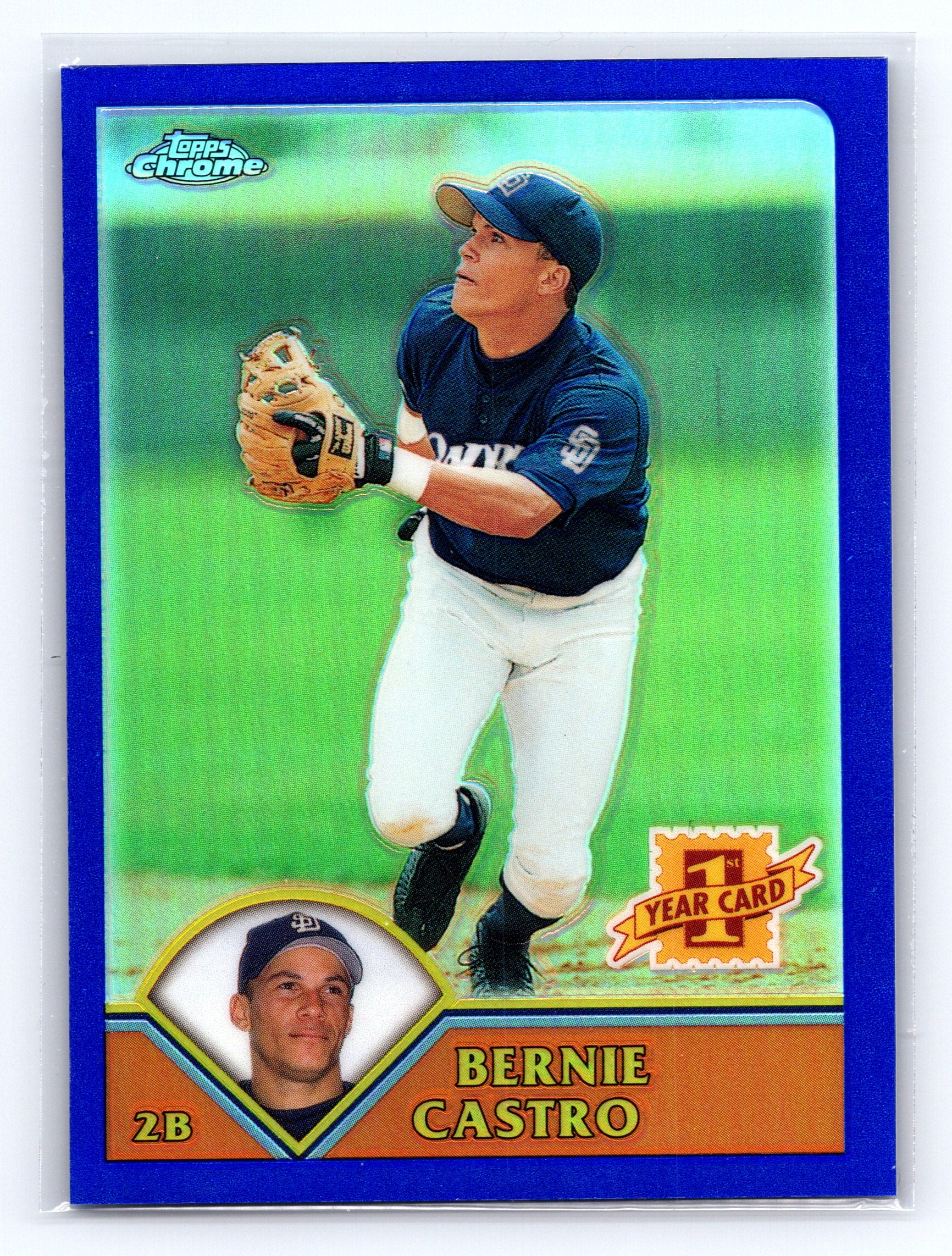 2003 Topps Chrome #209 Bernie Castro Gold Refractors #/449