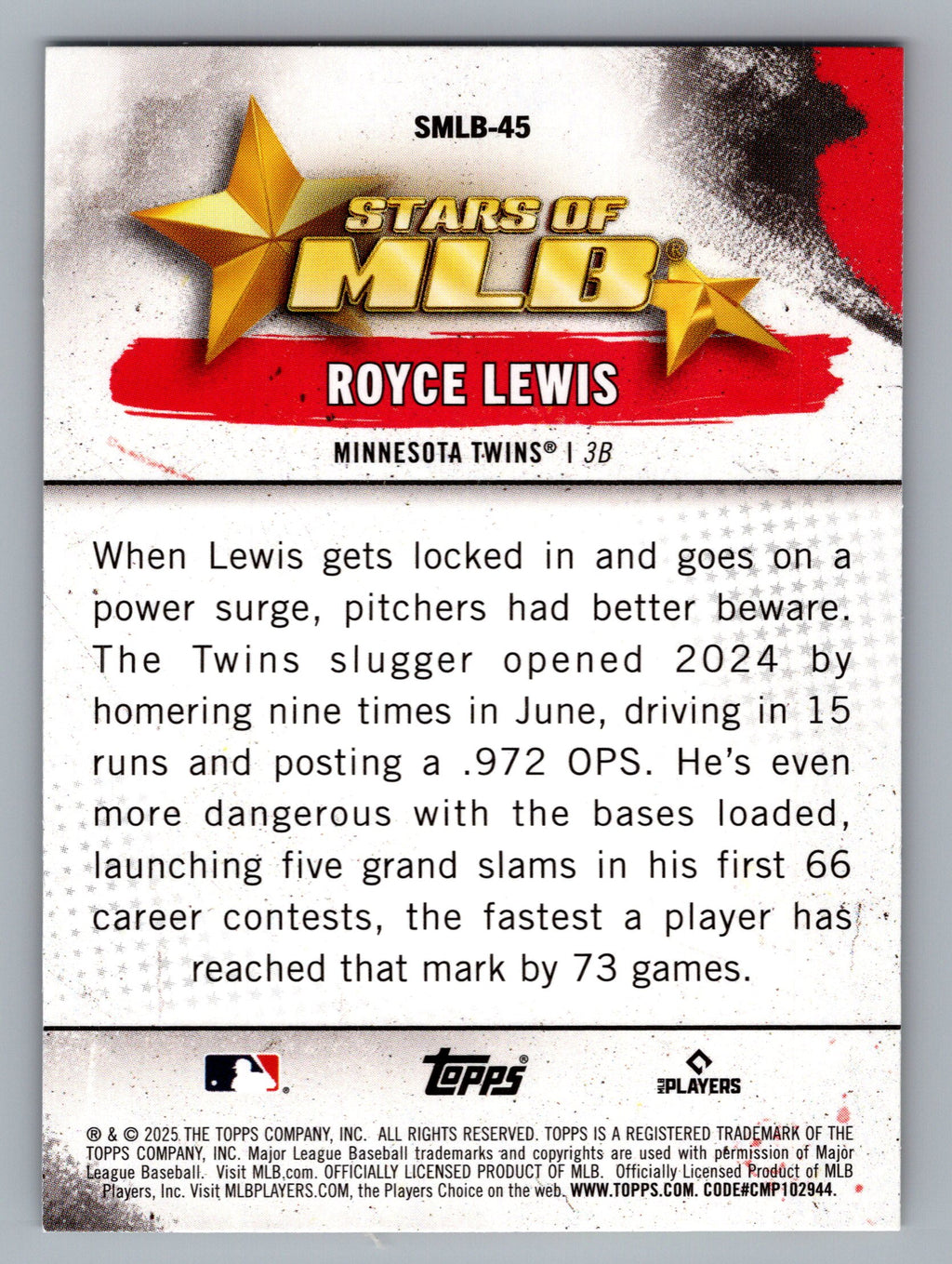 2025 Topps #SMLB-45 Royce Lewis Stars of MLB