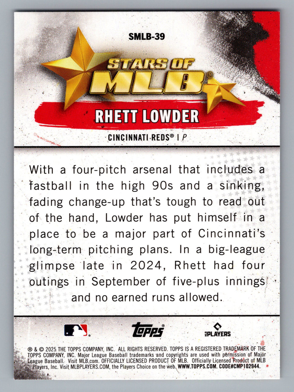 2025 Topps #SMLB-39 Rhett Lowder Stars of MLB