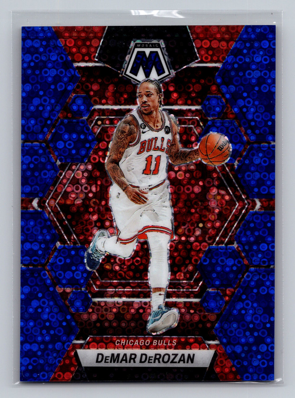 2022-23 Panini Mosaic #170 DeMar DeRozan Fast Break Blue #/85
