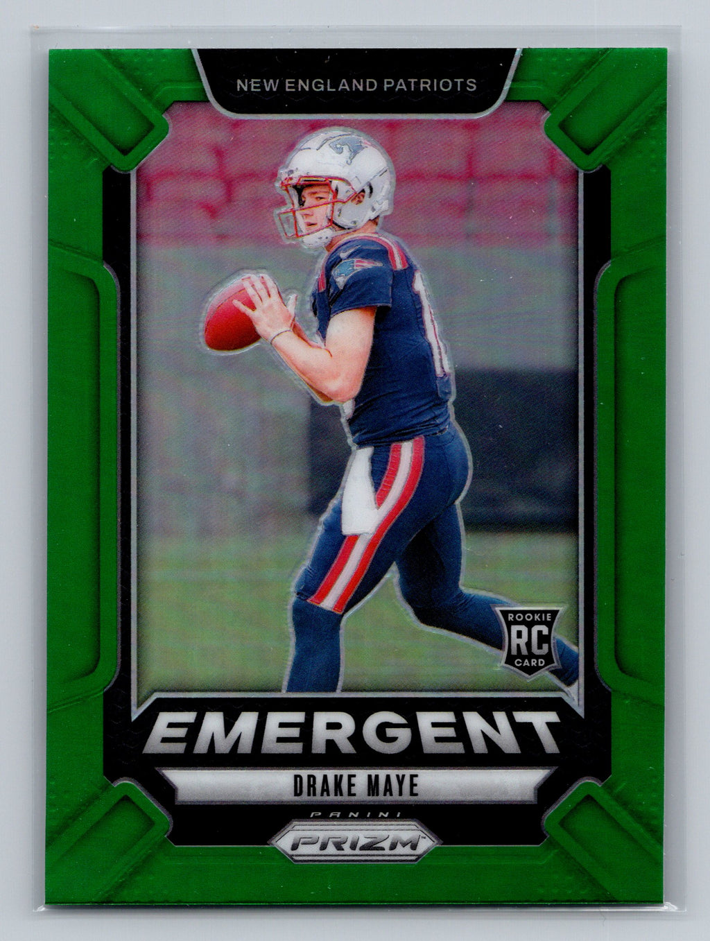 2024 Panini Prizm #4 Drake Maye Emergent Green Prizm