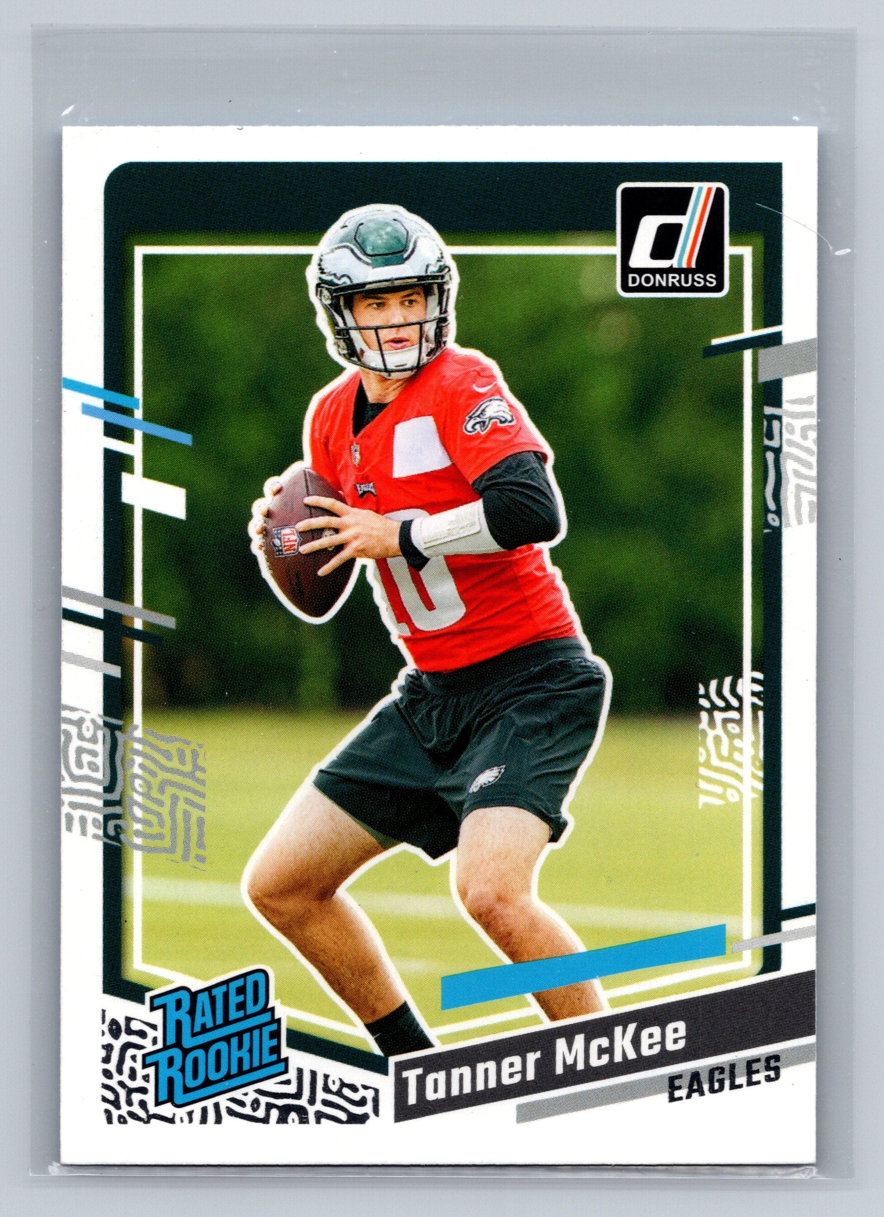 2023 Donruss #383 Tanner McKee Optic Rated Rookie Preview Holo Prizm